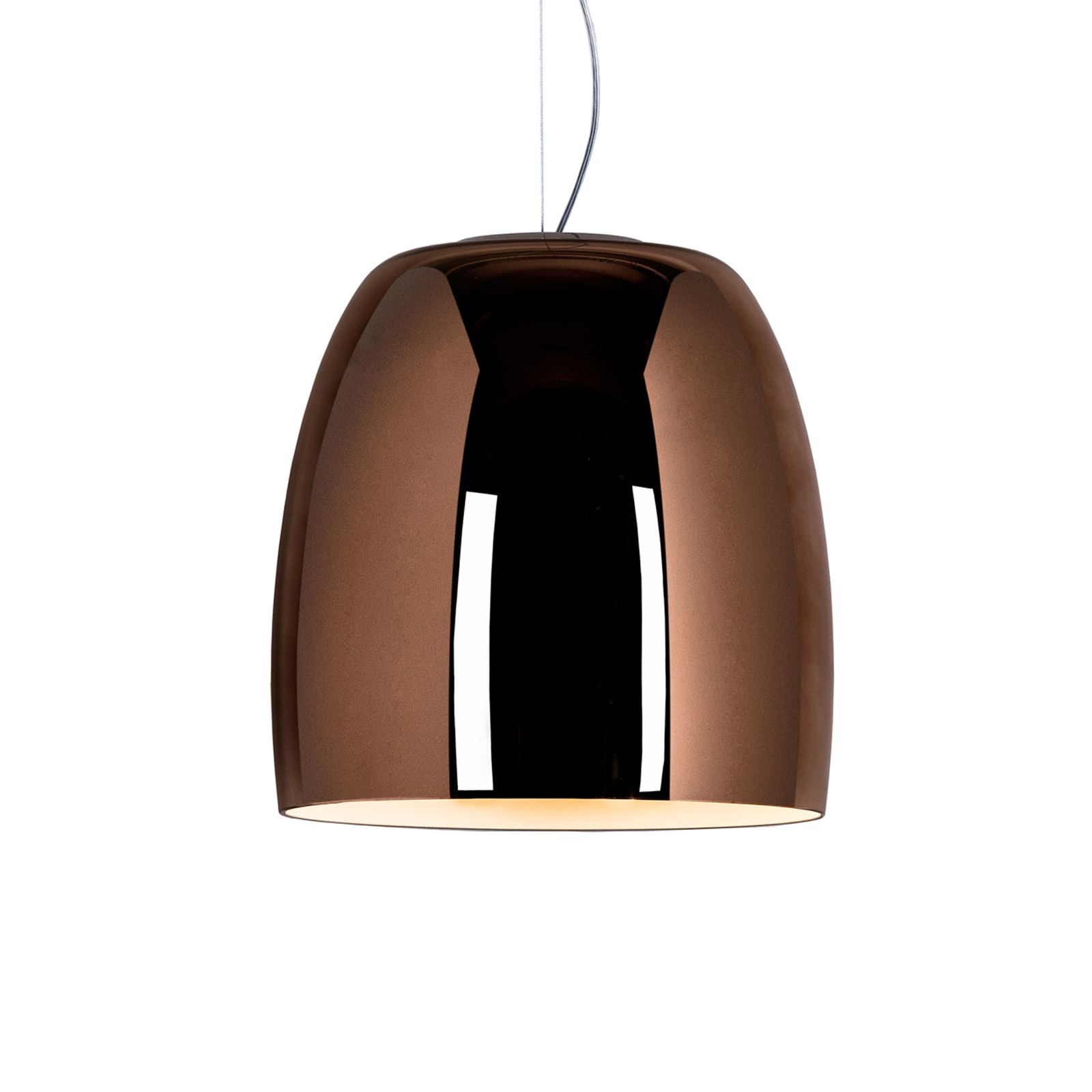 Prandina Notte S5 hanging light, copper/white