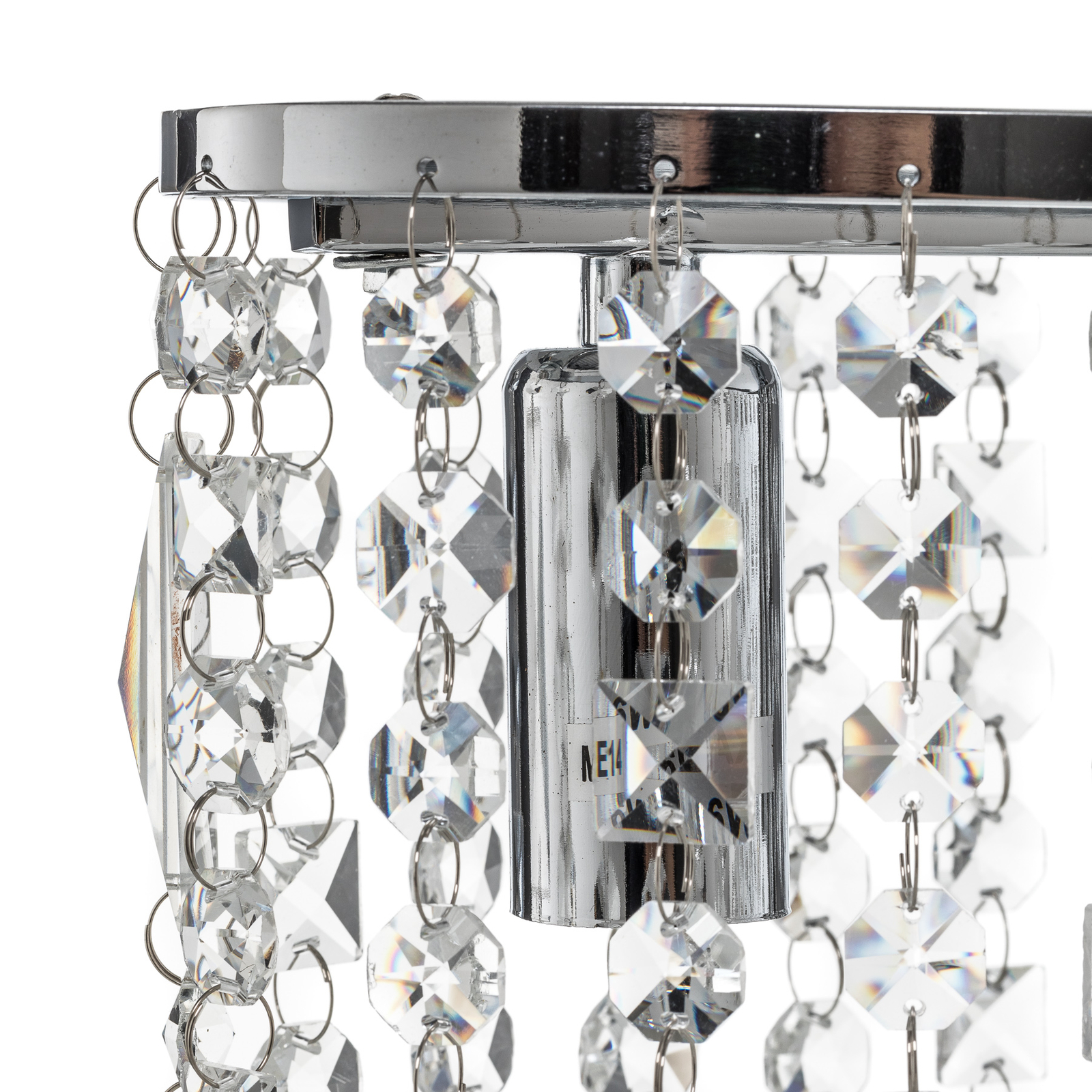 Tafellamp Laila met kristal-behang 2-lamps