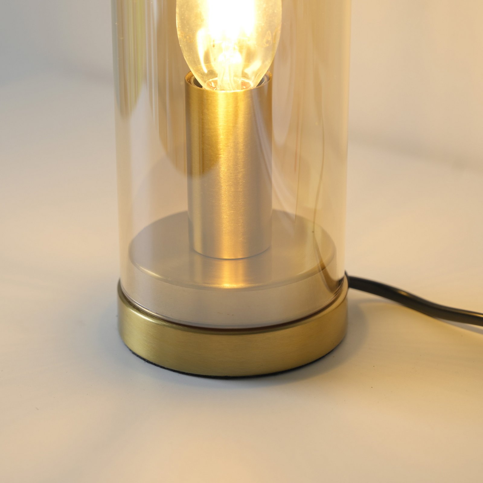 JUST LIGHT. tafellamp Bottle, amber, glas, E14