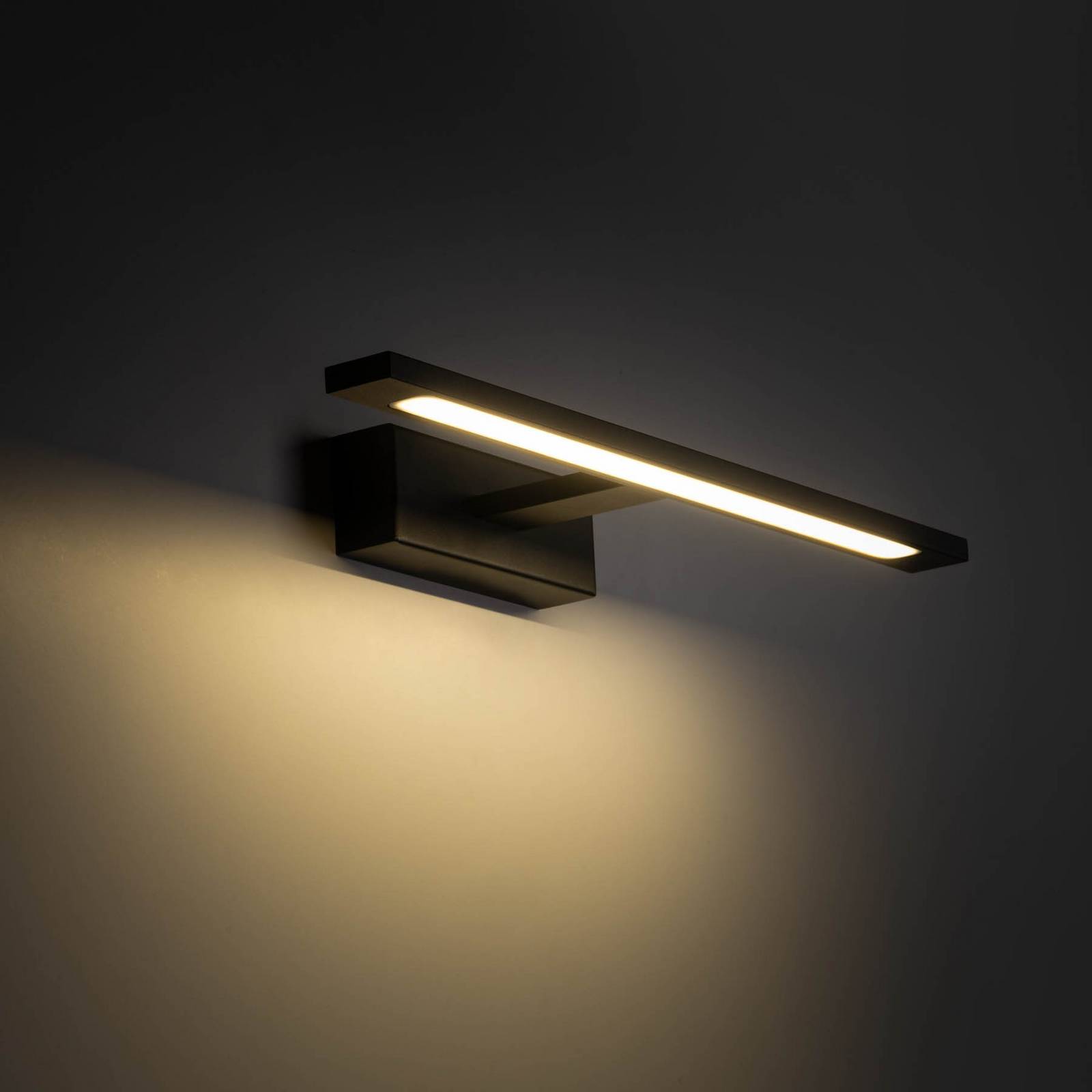 LED-Wandleuchte Gallery, schwarz, Metall Breite 41,5 cm IP44 günstig online kaufen