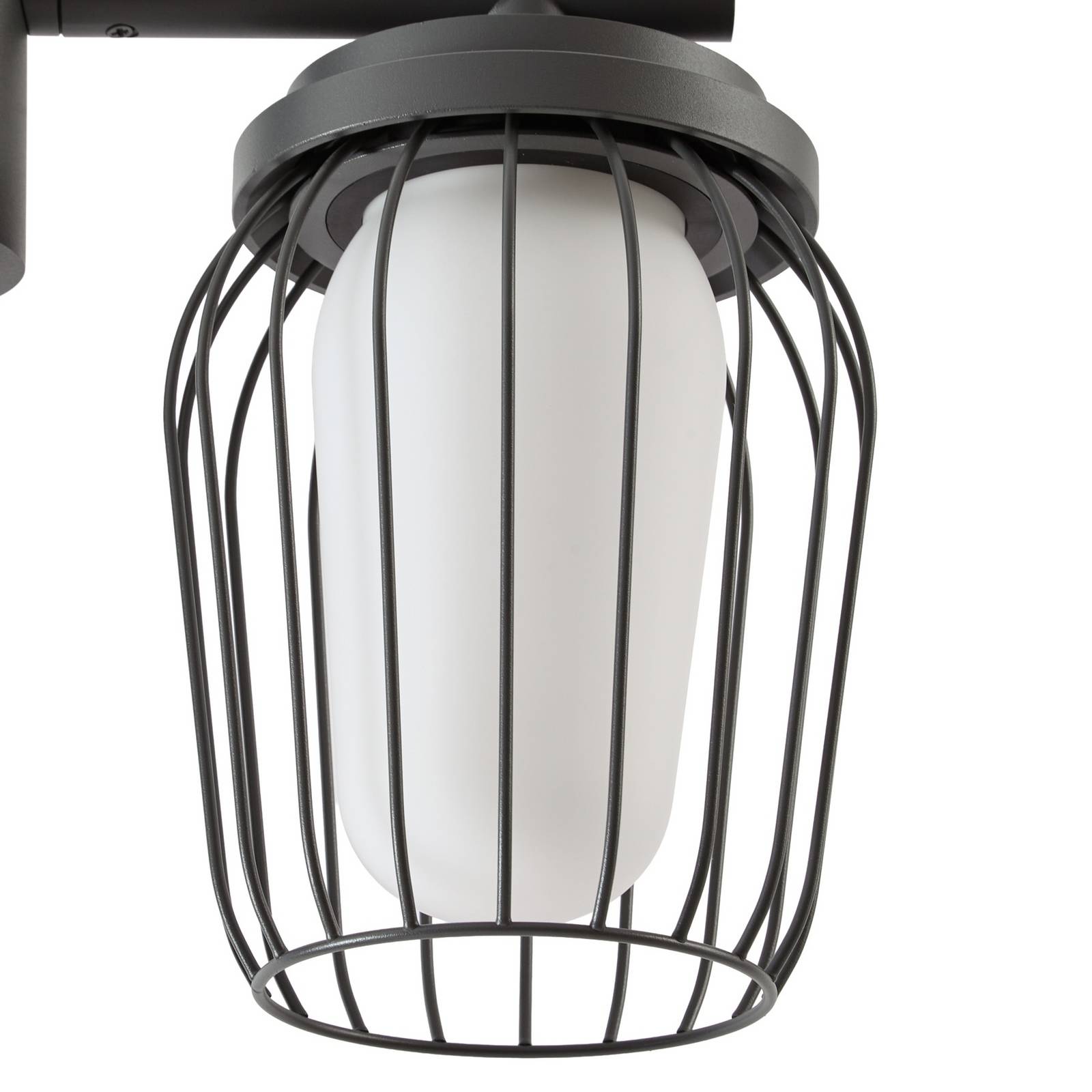 Lampa zewnętrzna Lucande Chandan, wysokość 215 cm, kolor antracytowy, 2-punktowa