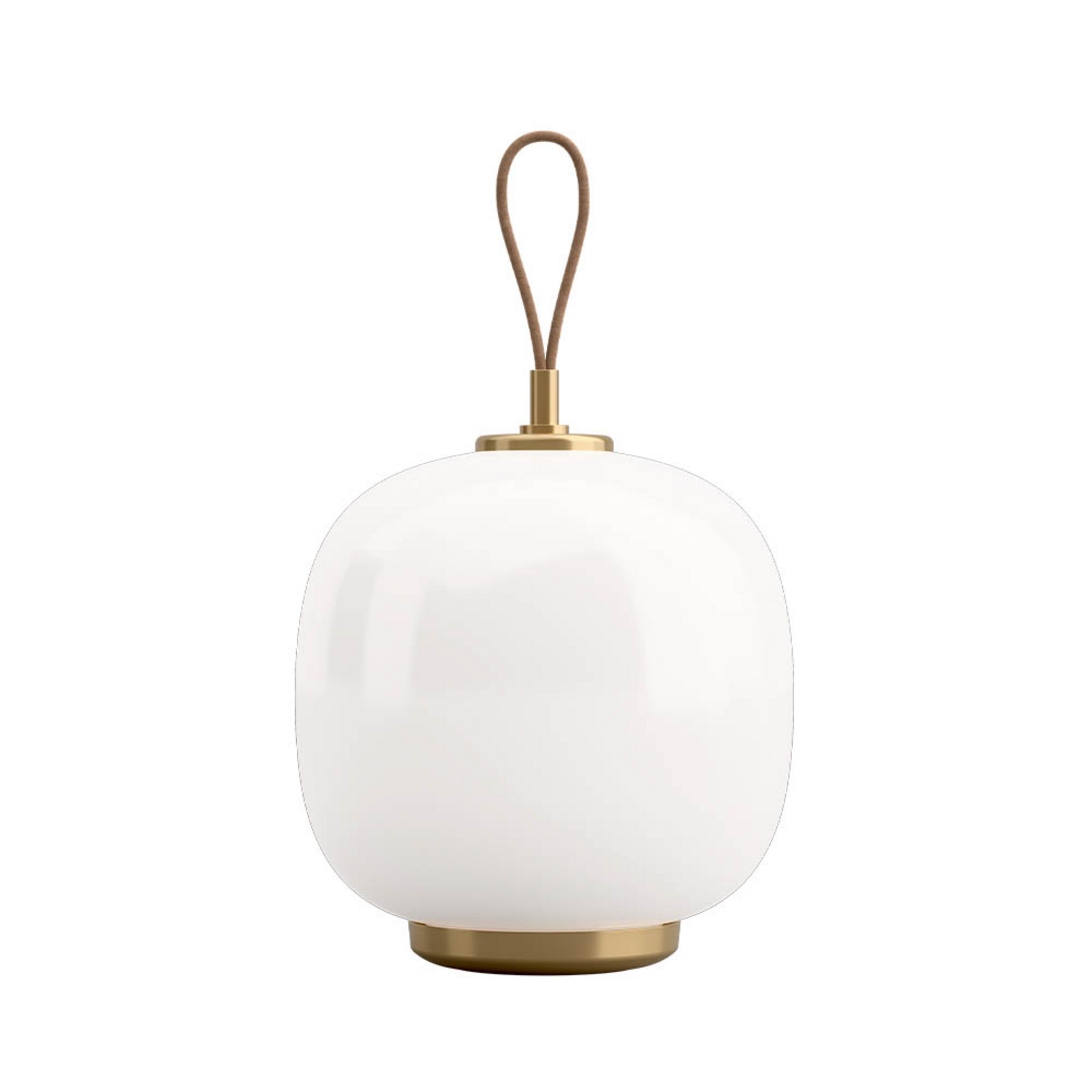 VL45 Radiohus Portable Lampa Stołowa Brass/Glossy White Opalizowany - Louis Poul