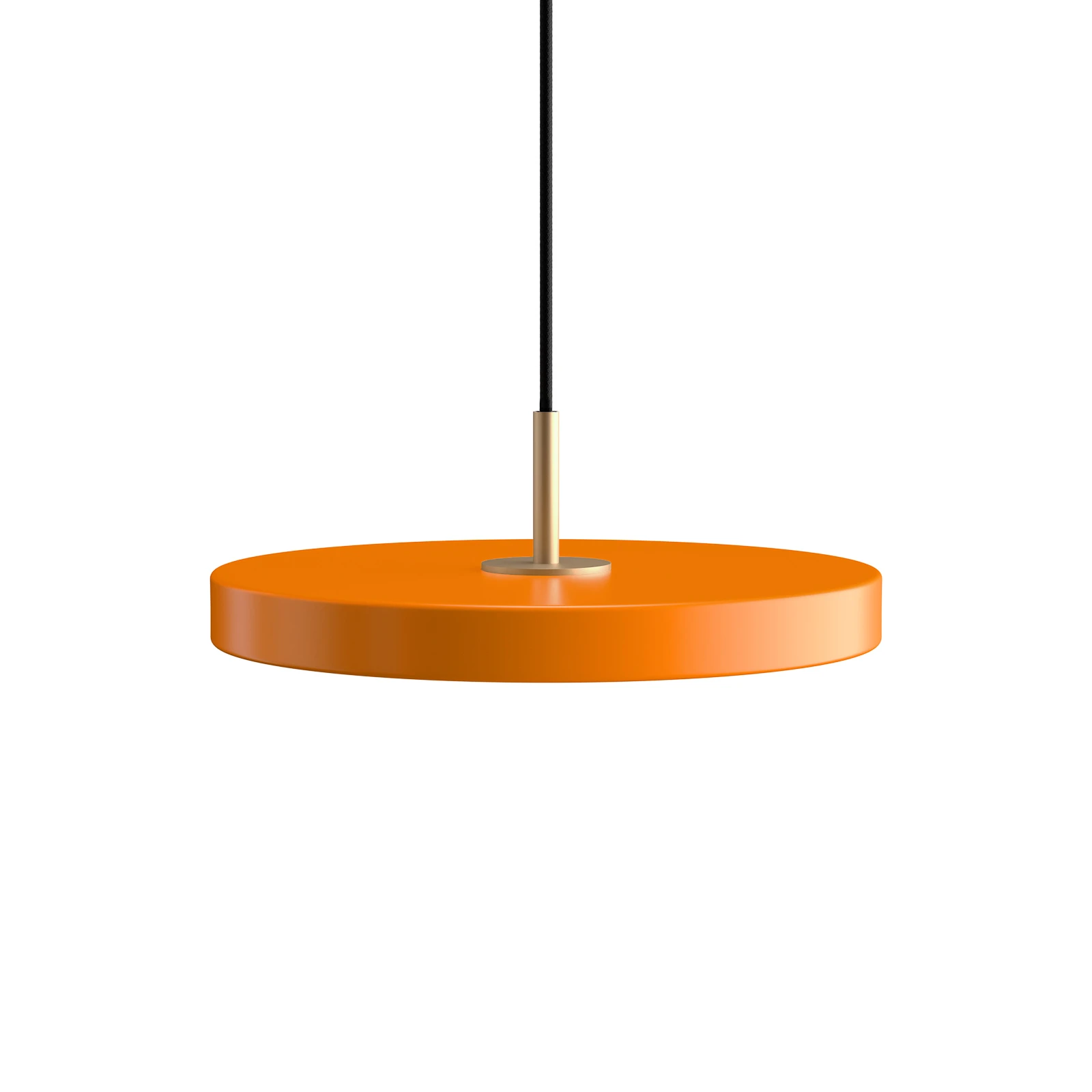 UMAGE LED lógó világítás Asteria Mini, narancssárga/sárgaréz, Ø 31 cm