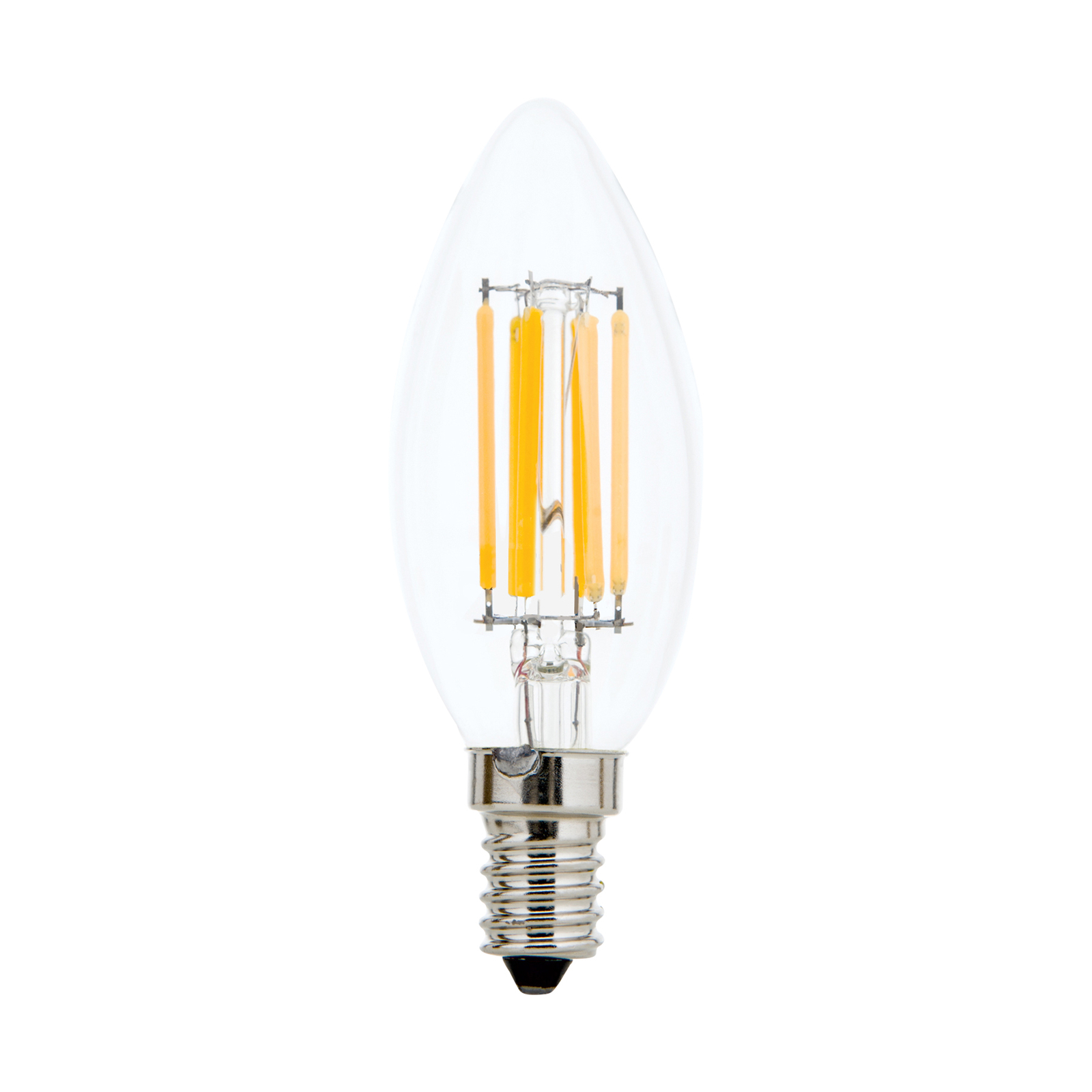 LED kaarslamp E14 4,5W C35 filament 827 dimbaar