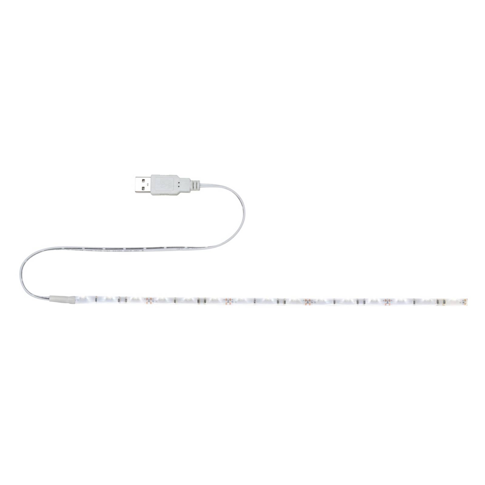 Paulmann Decorative YourLED USB strip daylight, for Living / Dining Room, plastic, metal, 1.5 W, L: 30 cm, W: 0.5 cm, H: 0.25 cm