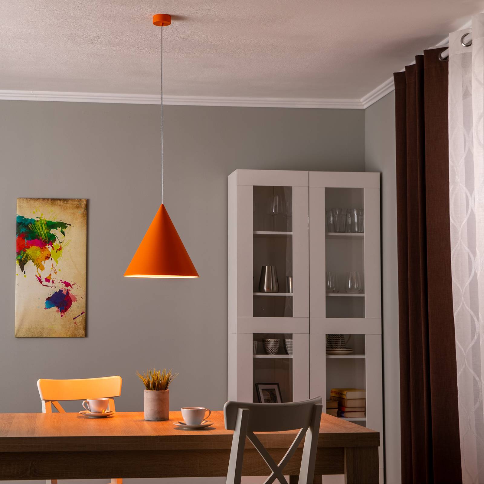 Zdjęcia - Żyrandol / lampa TK Lighting Lampa wisząca Cono, 1-punktowa, Ø 32 cm, pomarańczowa 