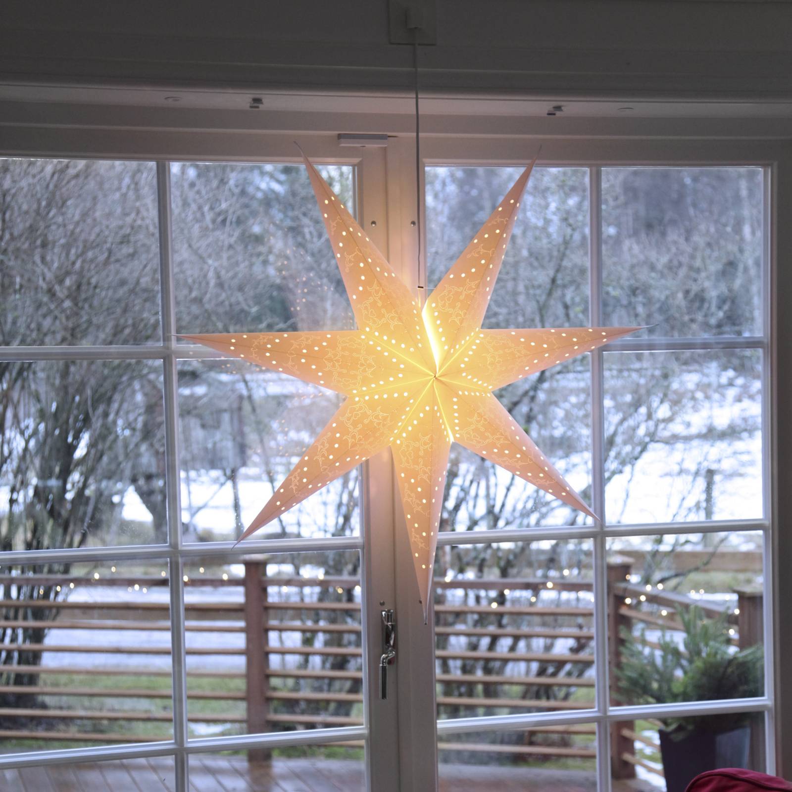 Image of STAR TRADING Étoile suspendue Sensy, Ø 100 cm, blanche 7391482231215