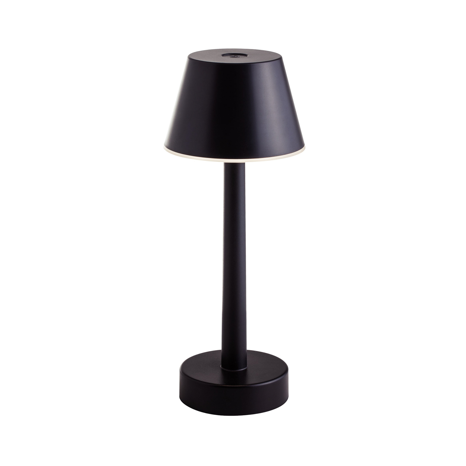 Lámpara LED recargable Lindby Gaja, negra, USB, IP44, RGBW
