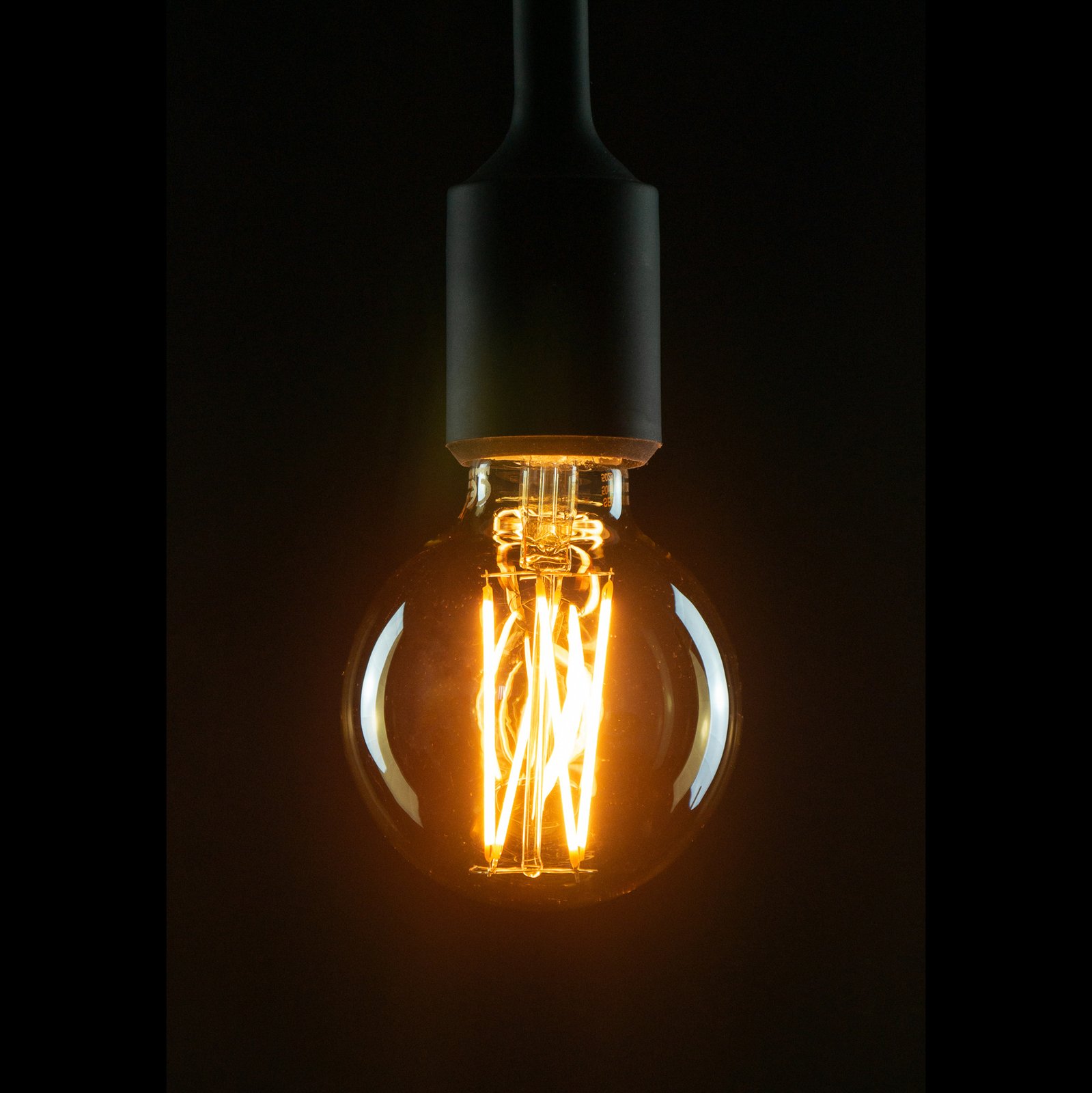 SEGULA LED-Globelampe E27 G80 5W 2.200K gold dimm