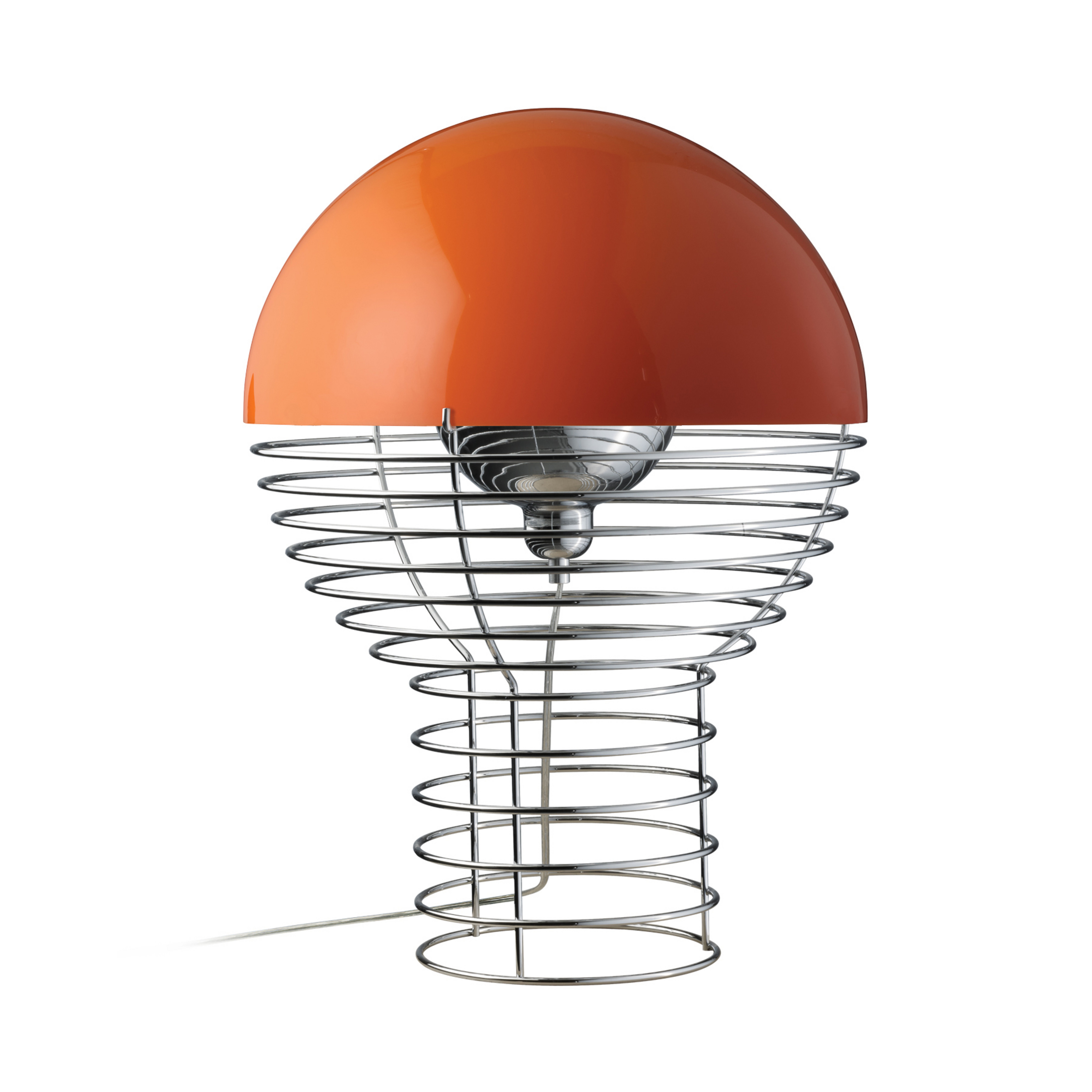 Wire Lampe de Table Ø40 Chrome/Orange - Verpan