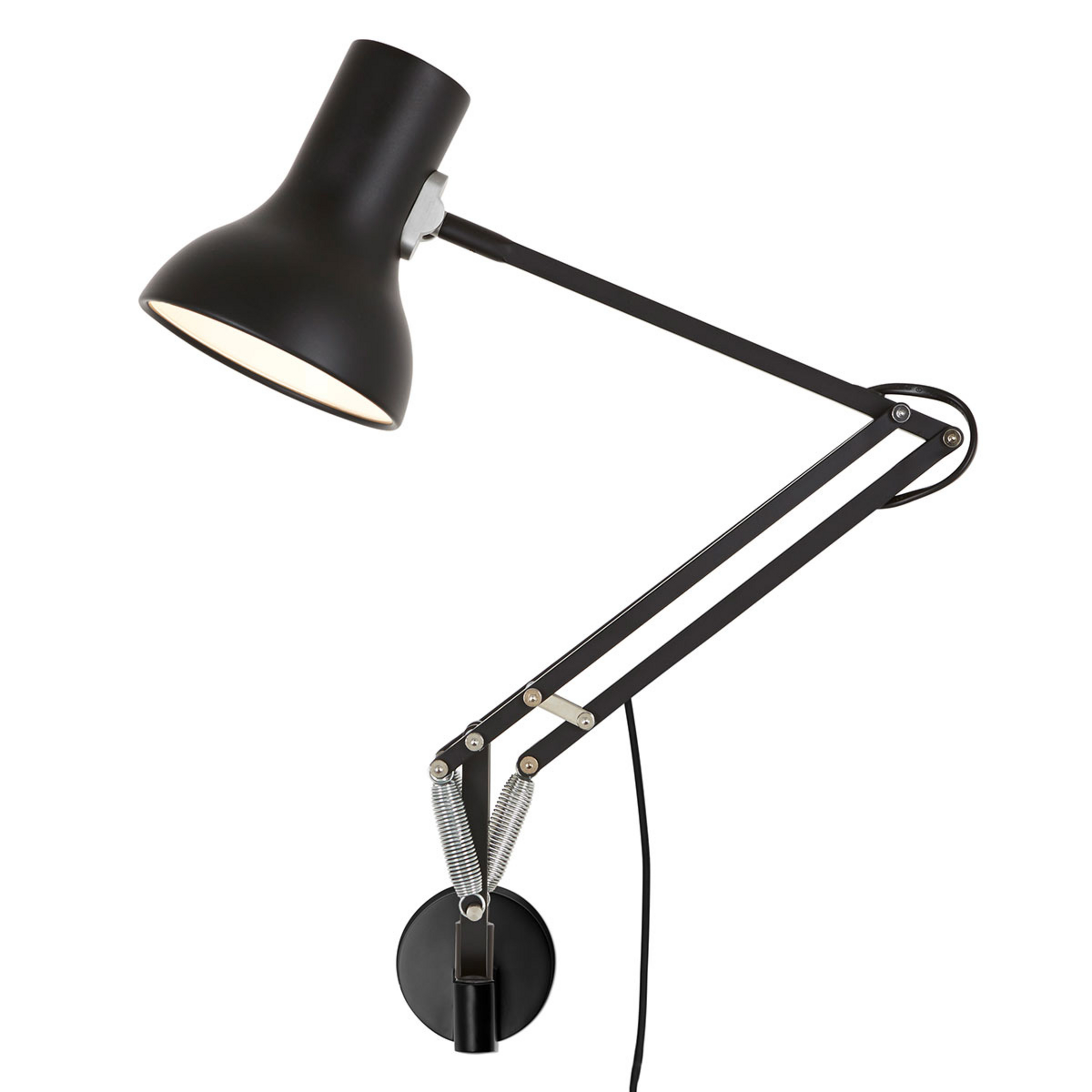 Mini applique murale Type 75 avec ferrure Jet Black - Anglepoise