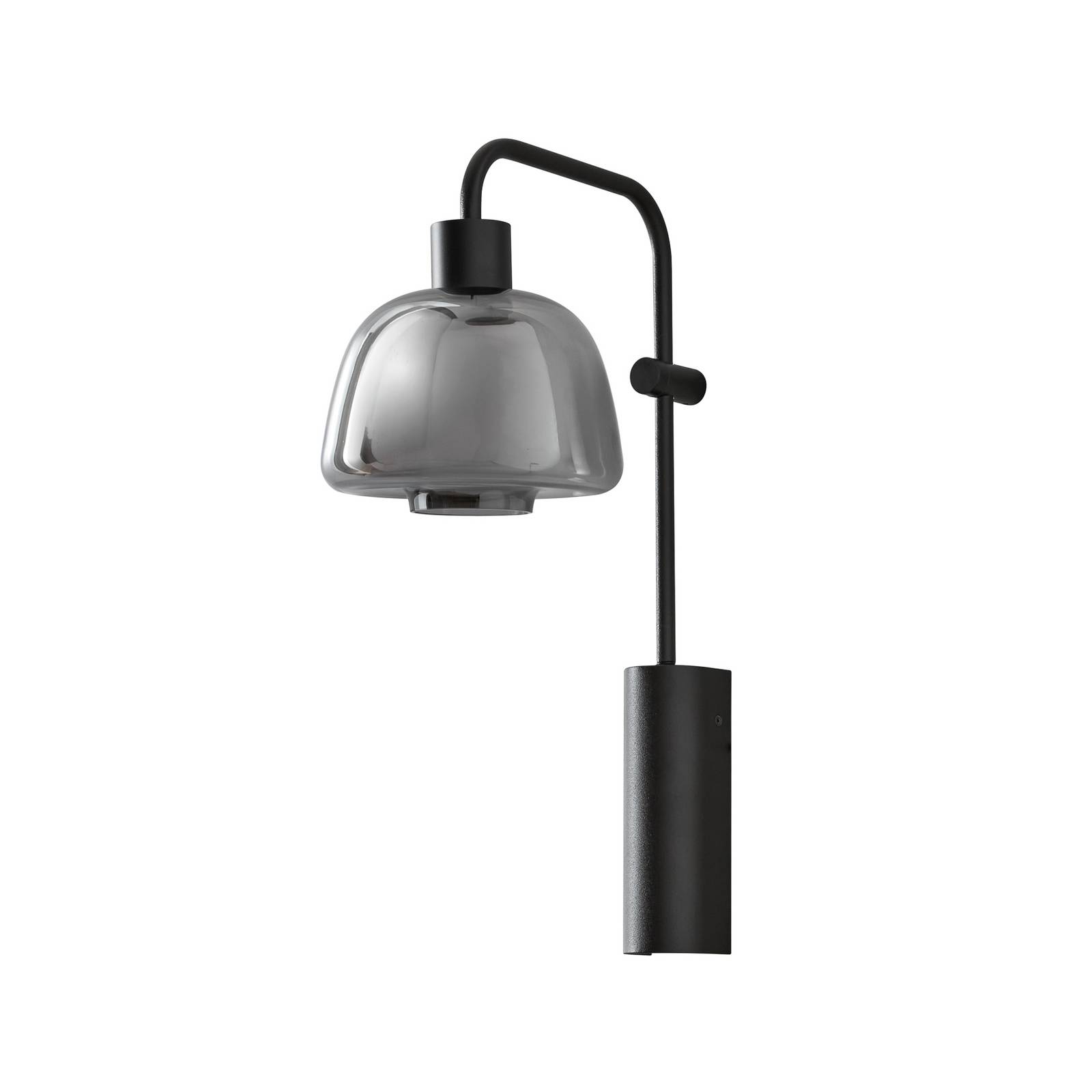 Bover LED-Wandlampe Drep A/04 rauchgrau Glas, schwarz 2.700K