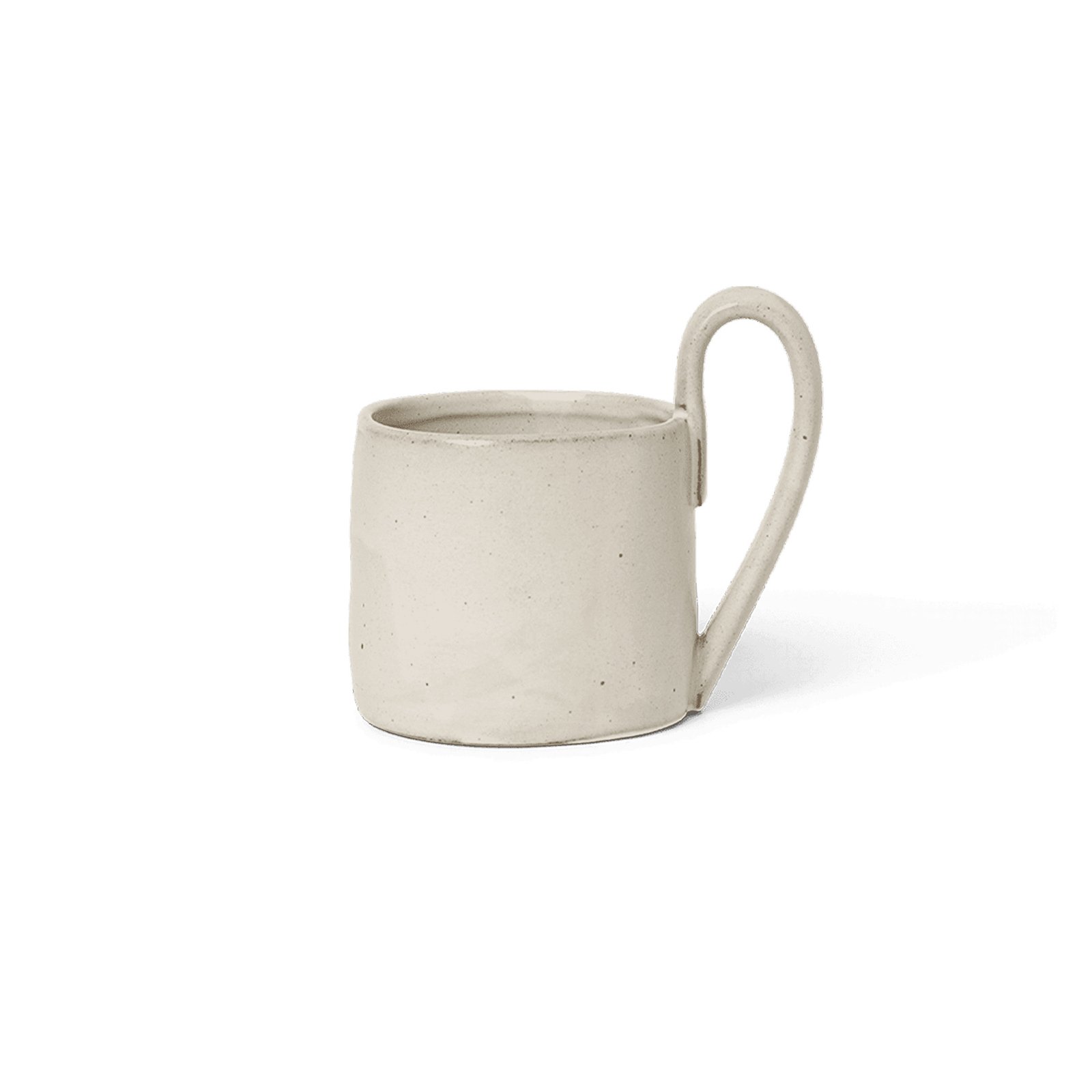 ferm LIVING Flow-mugg, vit, 360 ml, keramik, glaserad