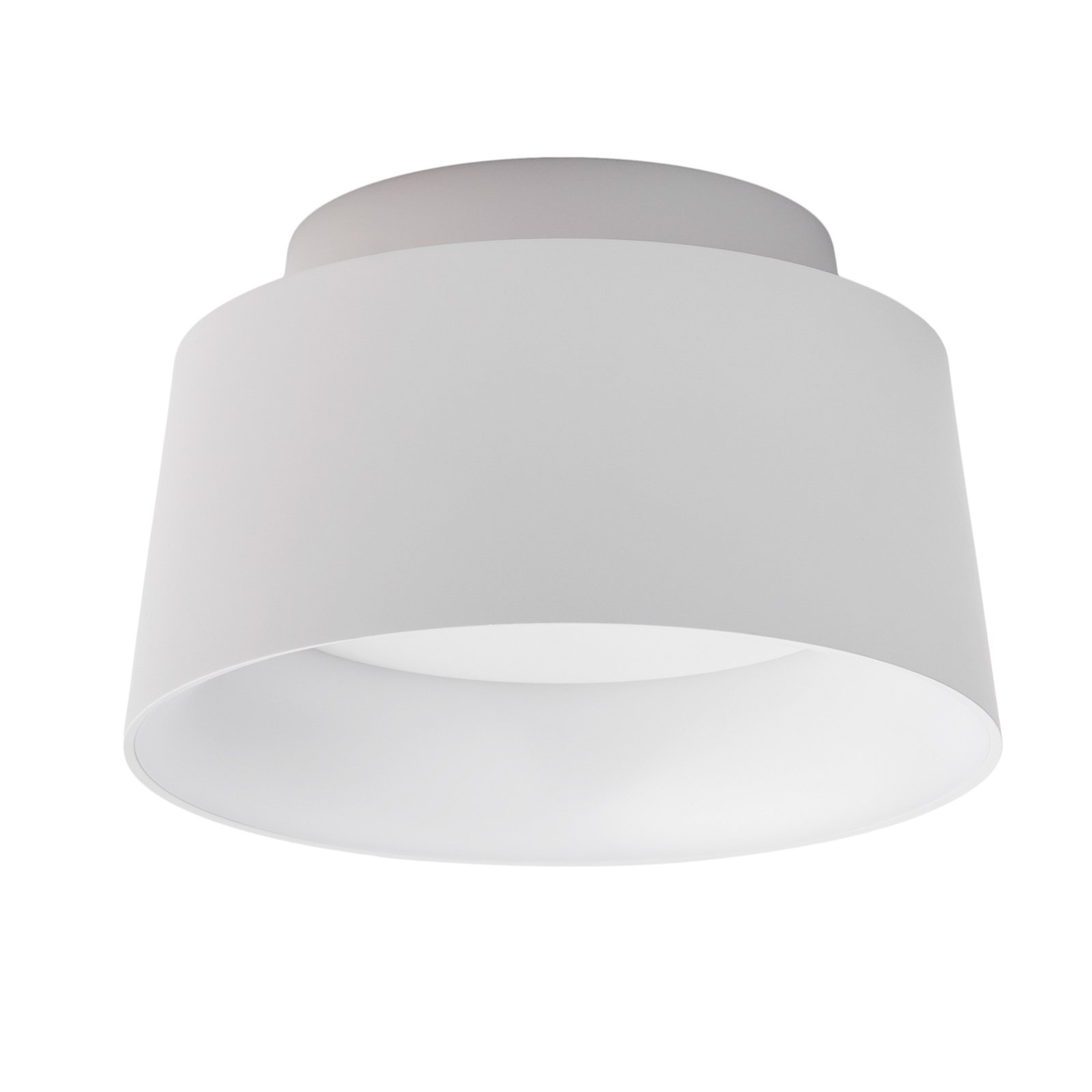 LOOM DESIGN LED ceiling light Cookie, white aluminium Ø 15 cm