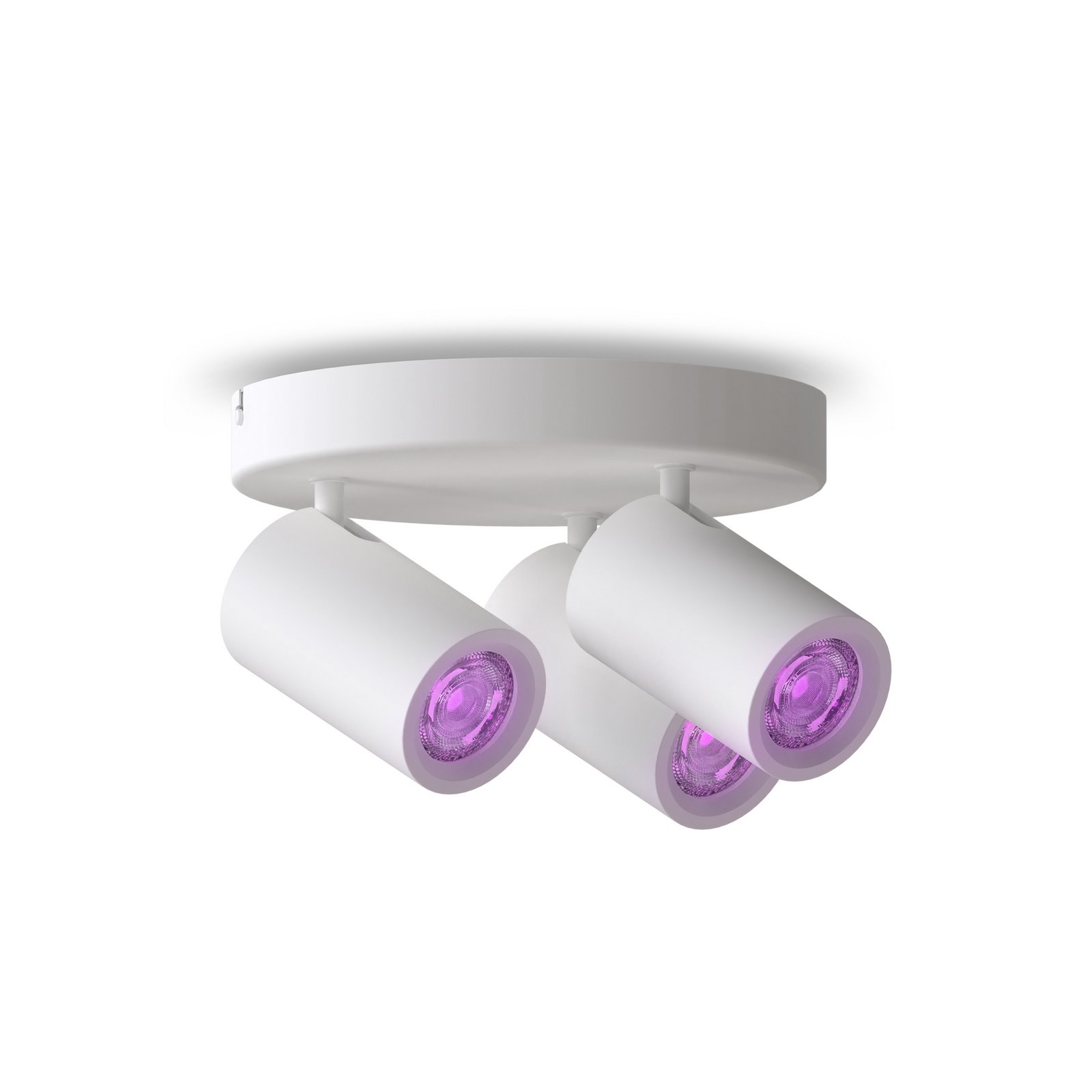 Calex Smart downlight, hvit, Ø 21 cm, 3 lyskilder, GU10-LED RGBW