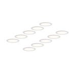 Prios LED recessed light Cadance, white, 22 cm, set of 10, CCT