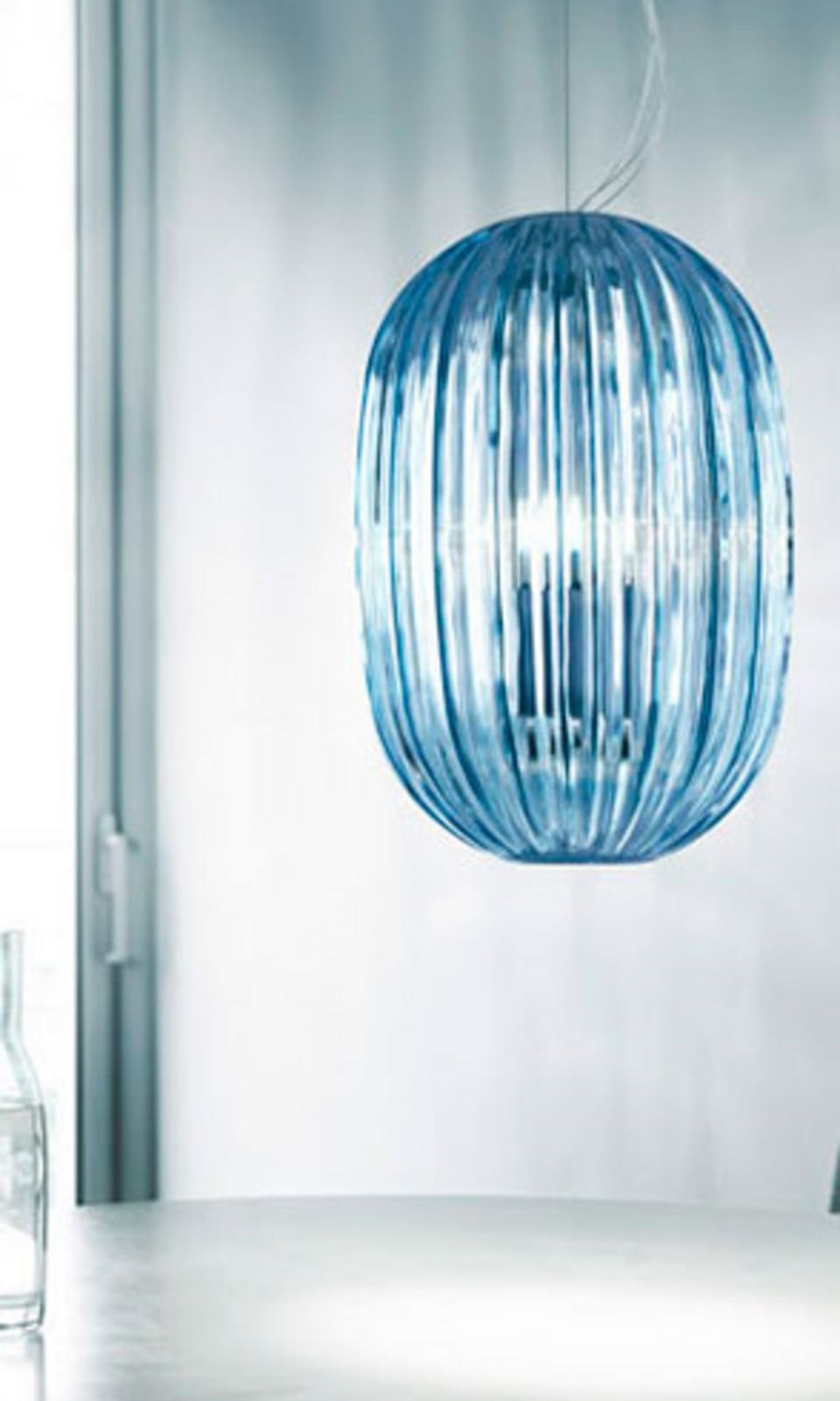 Plass Medium Pendel Lys Blå 3,2m Foscarini - Spisestue - Plastik