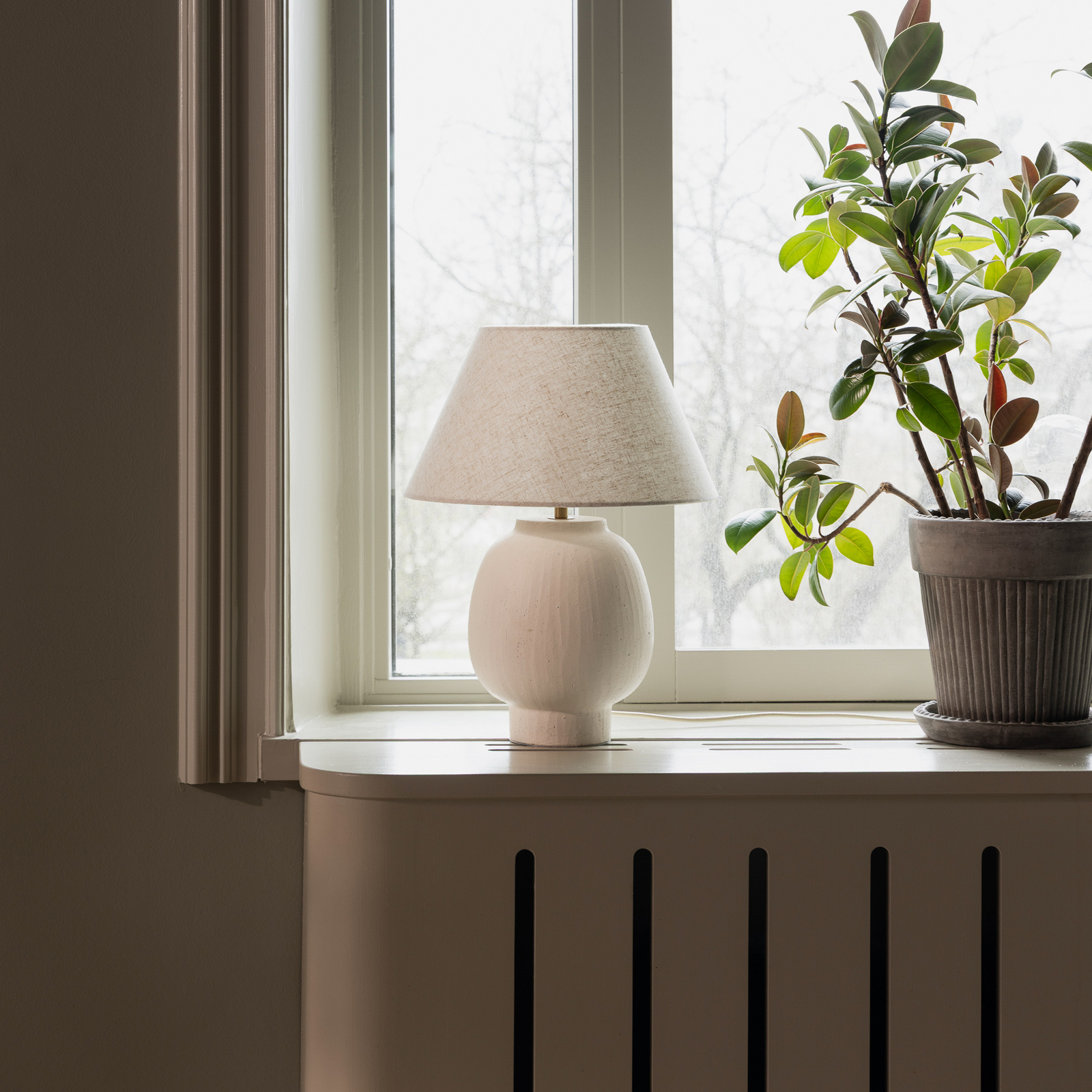 Globen Lighting tafellamp Lorenzo, beige, hoogte 46 cm, keramiek Globen Lighting tafellamp Lorenzo, beige, hoogte 46 cm, keramiek