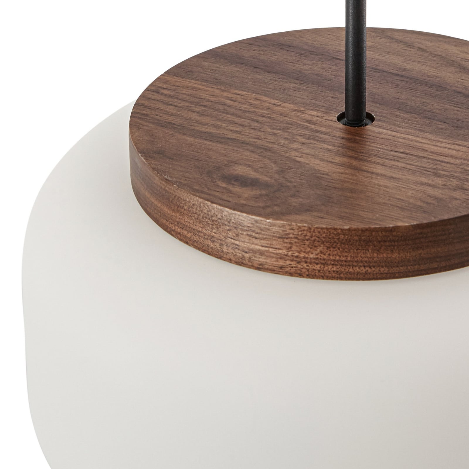 Shiro LED-Hängeleuchte, 3-flammig, Holz/Glas - Quitani