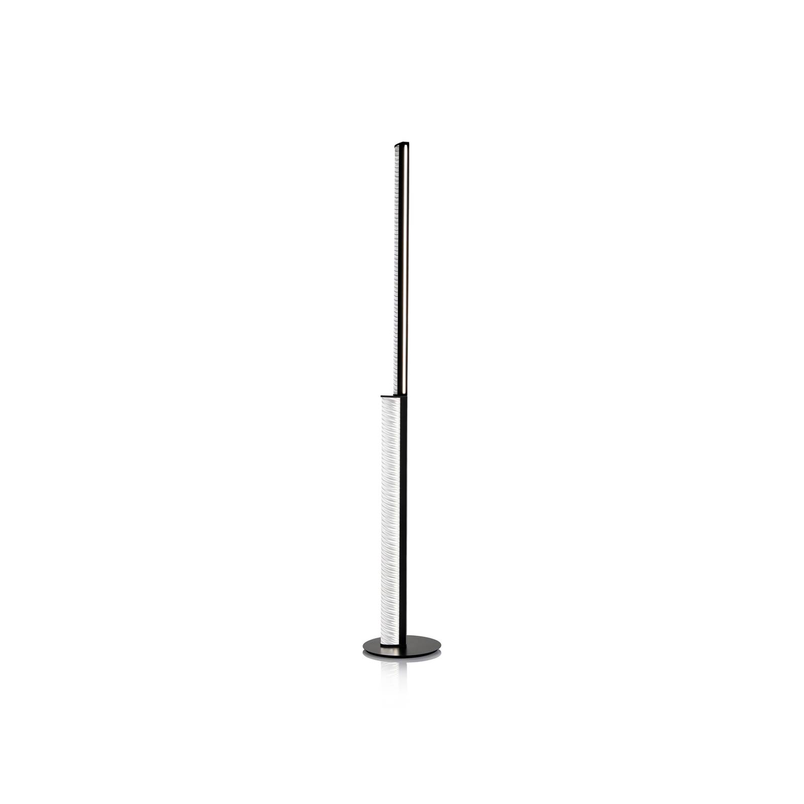 Slamp LED-Stehlampe Modula gedreht, plissé, schwarz