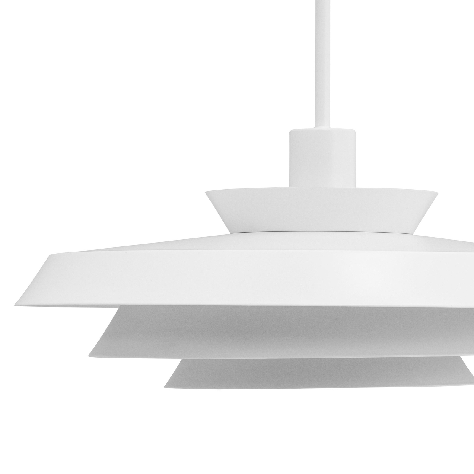 Dyberg Larsen hanging light DL44, white, metal, Ø 45 cm