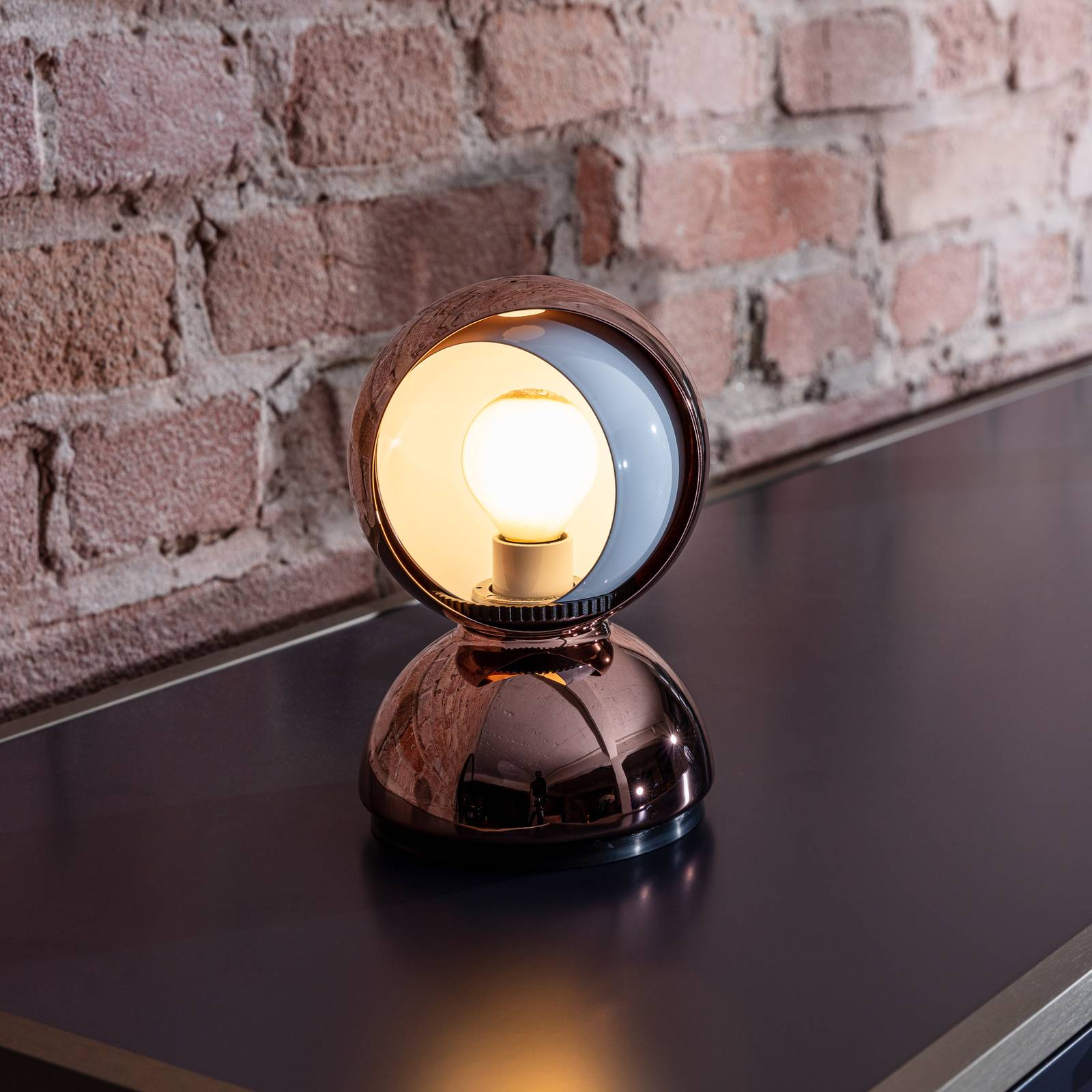 Artemide Eclisse lampa stołowa, miedziana