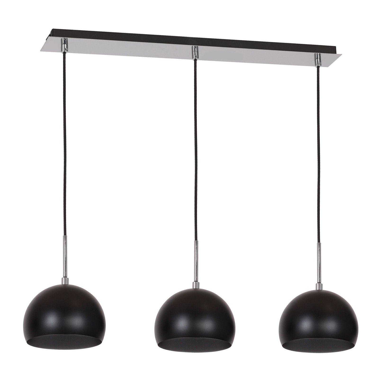 Cool viseća svjetiljka, duga tri žarulje, crna