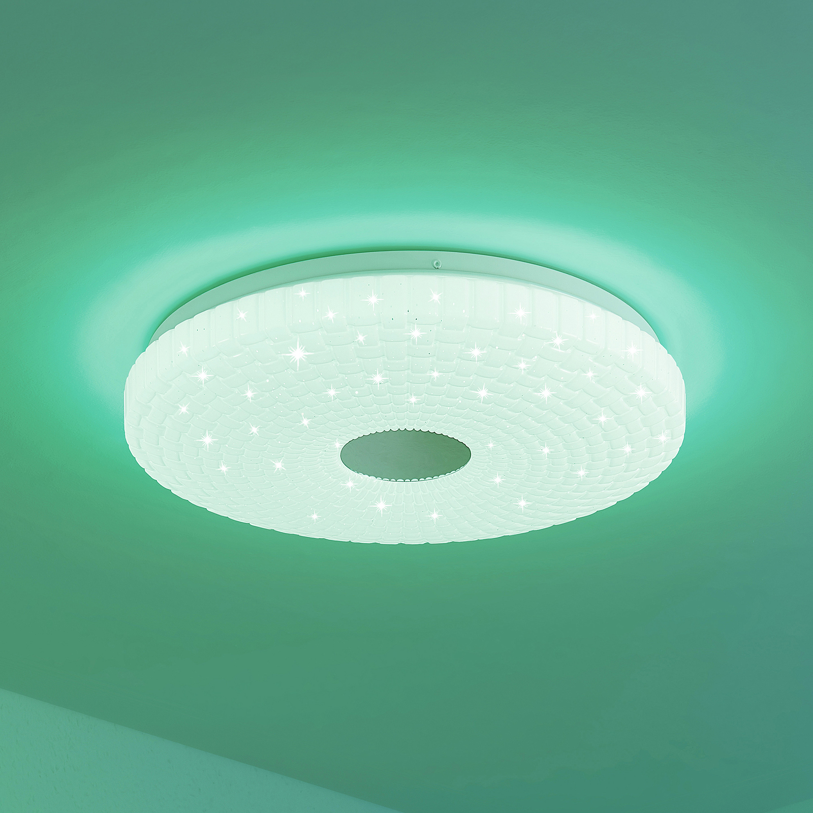 Lindby Laubini plafón LED, RGBW, CCT, 38 cm