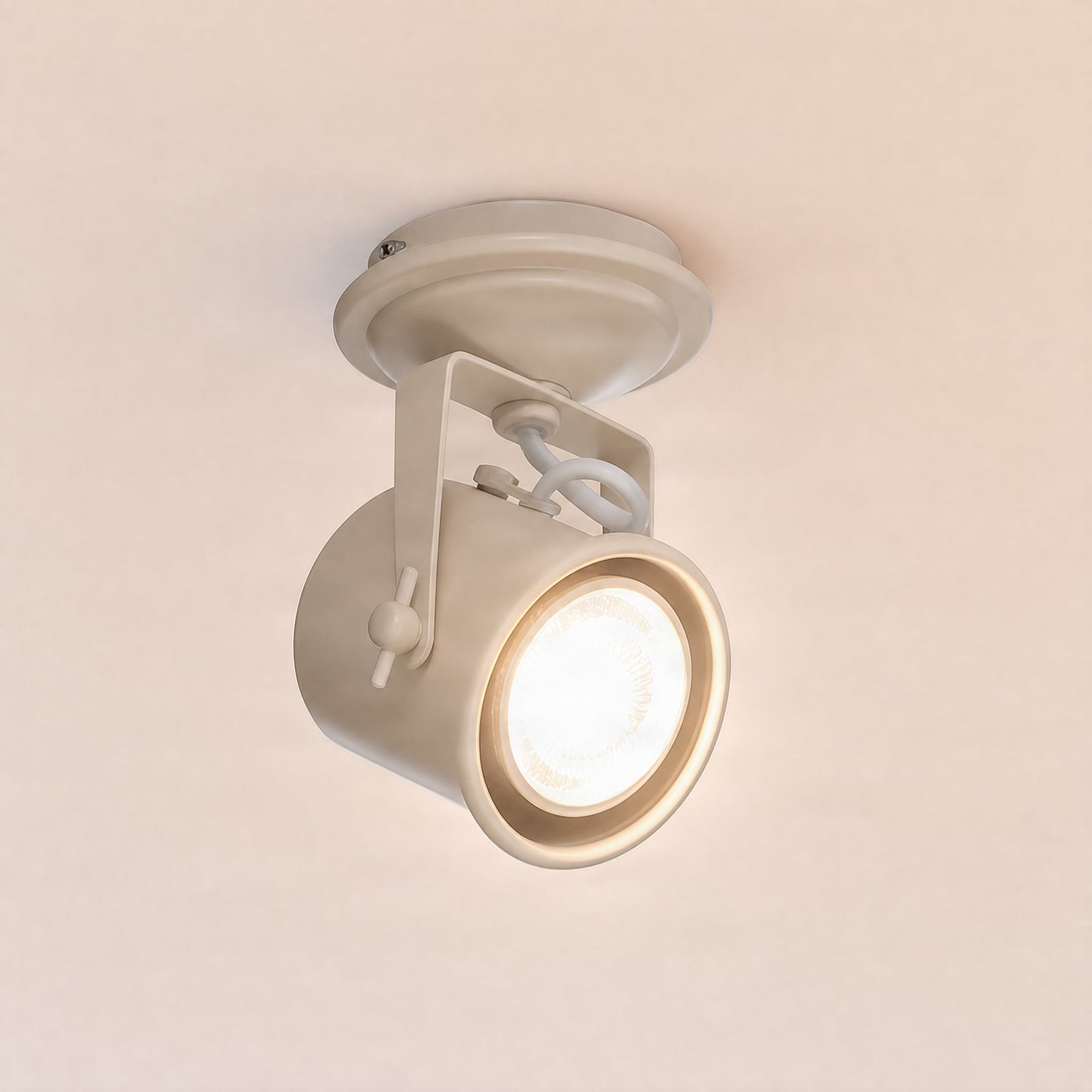 Plafondspot Canico, 1-lamp, crème
