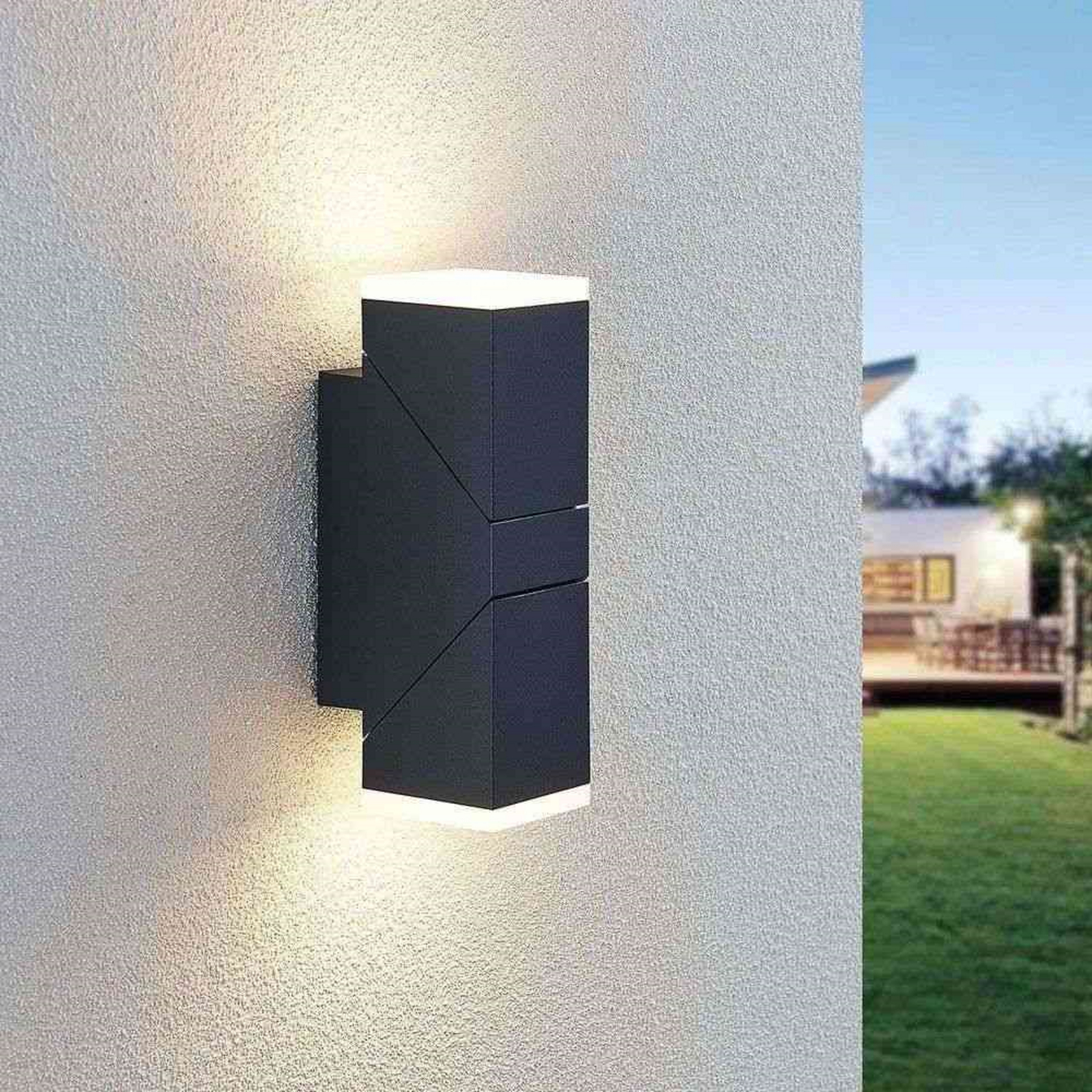 Sally Up/Down LED Outdoor Wall Lamp Grey - Lindby