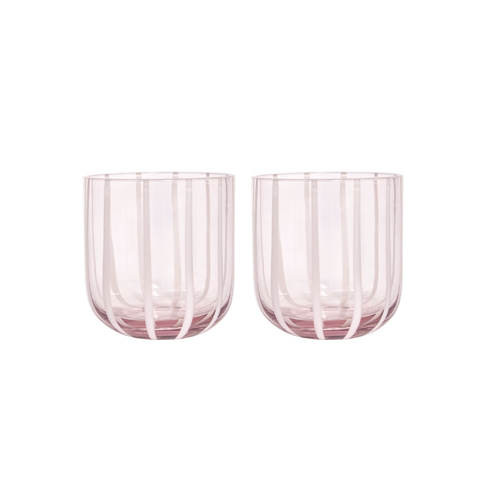 Mizu Glas, rosa, Höhe 8 cm, 2er-Set - OYOY Living Design