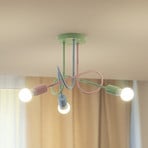 Plafonnier Oxford, multicolore, métal, à 3 lampes, E27