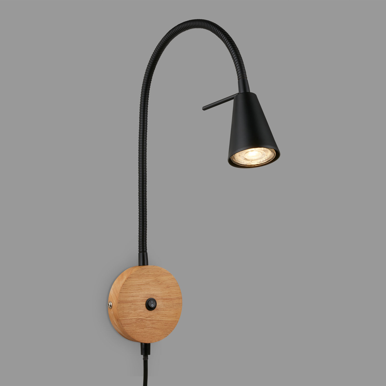 2180015 LED wall light with wooden detail
