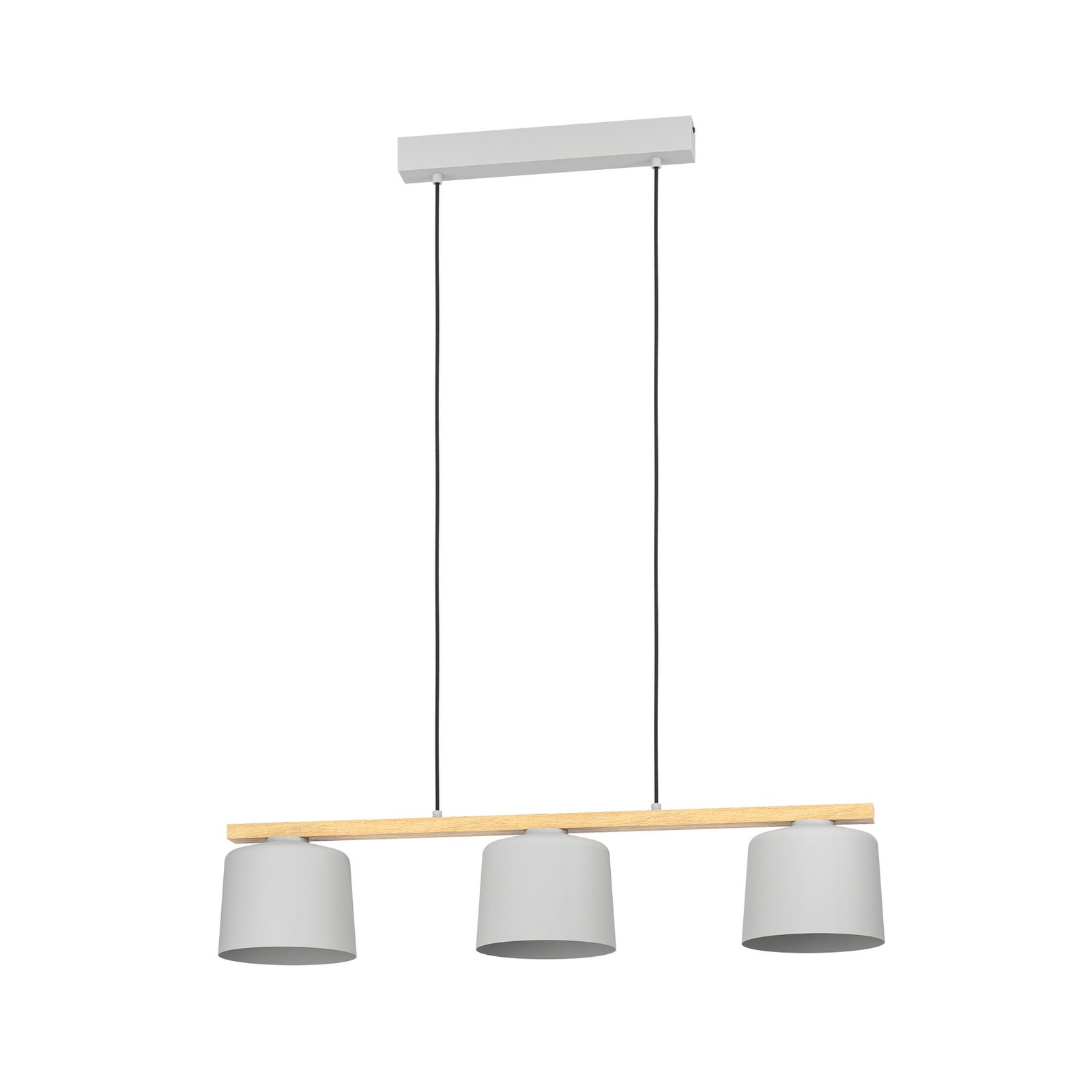 Mariel 3-lumină pandantiv lumină gri deschis lemn natural Mariel 3-lumină pandantiv lumină gri deschis lemn natural