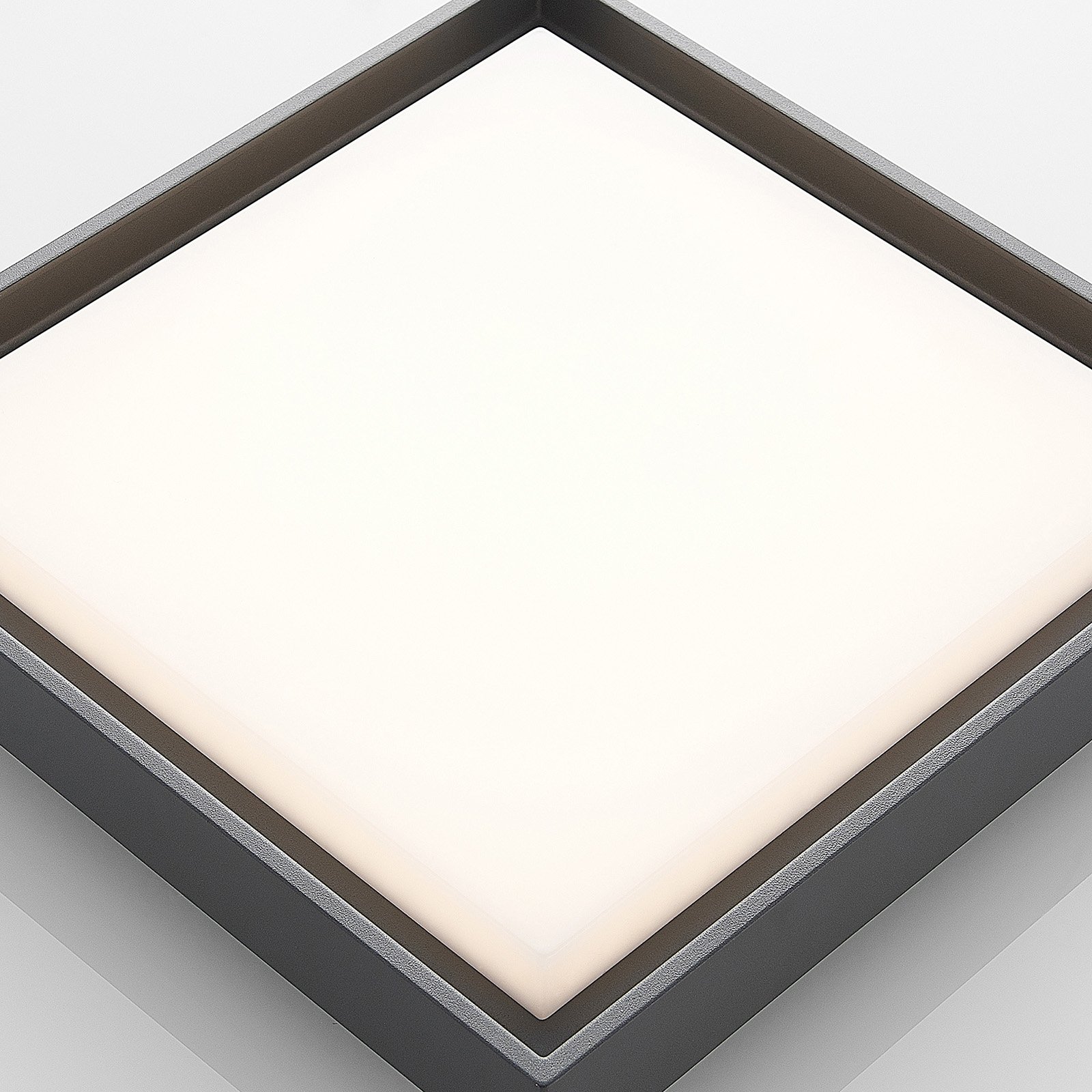 Birta LED Square Vonkajšie Stropné Lampa 34x34 Dark Grey - Lucande