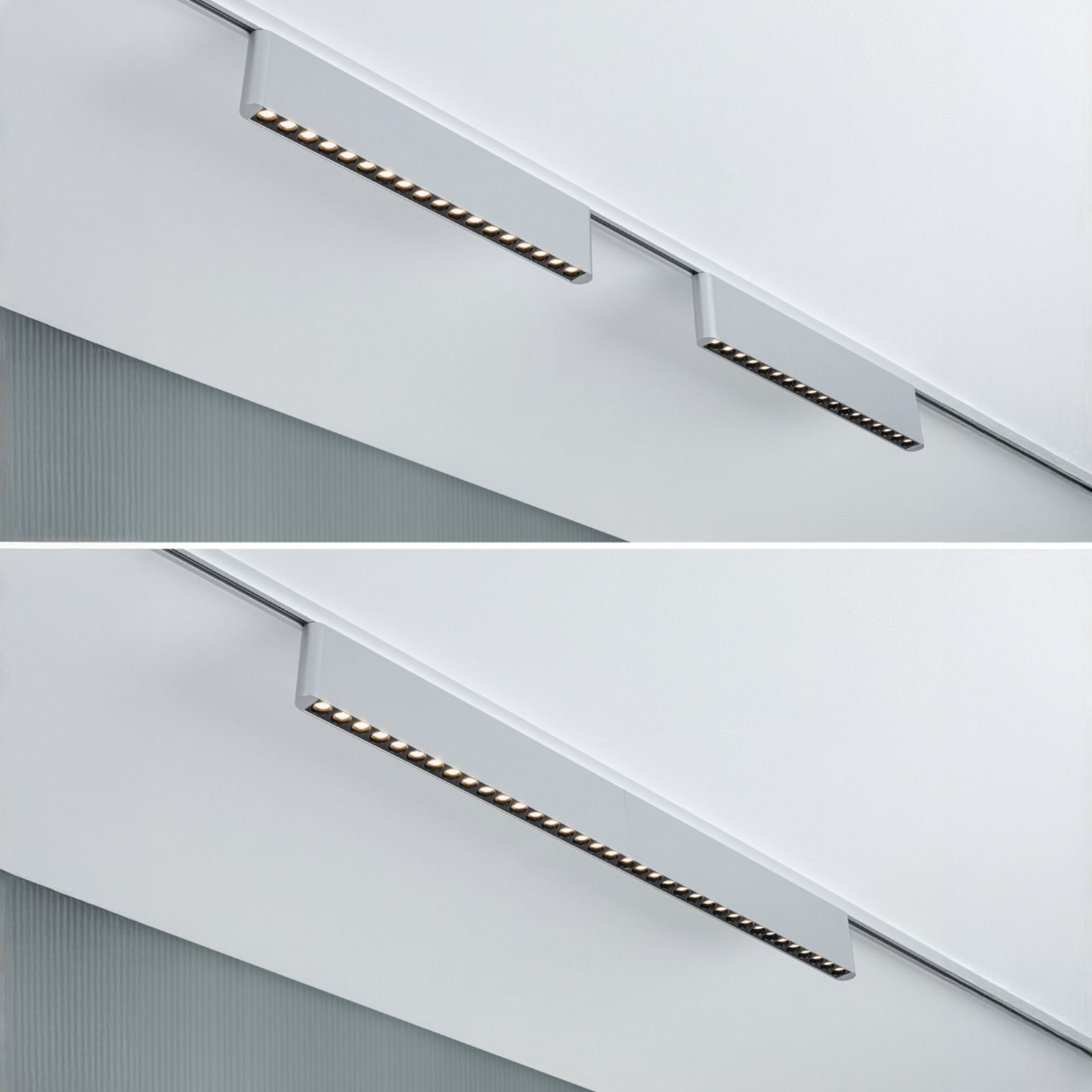Paulmann URail LED-železniška svetilka Zelos, krom, 3.000 K, 37 cm