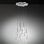 Indrukwekkende glazen hanglamp Spillray 12 lampjes