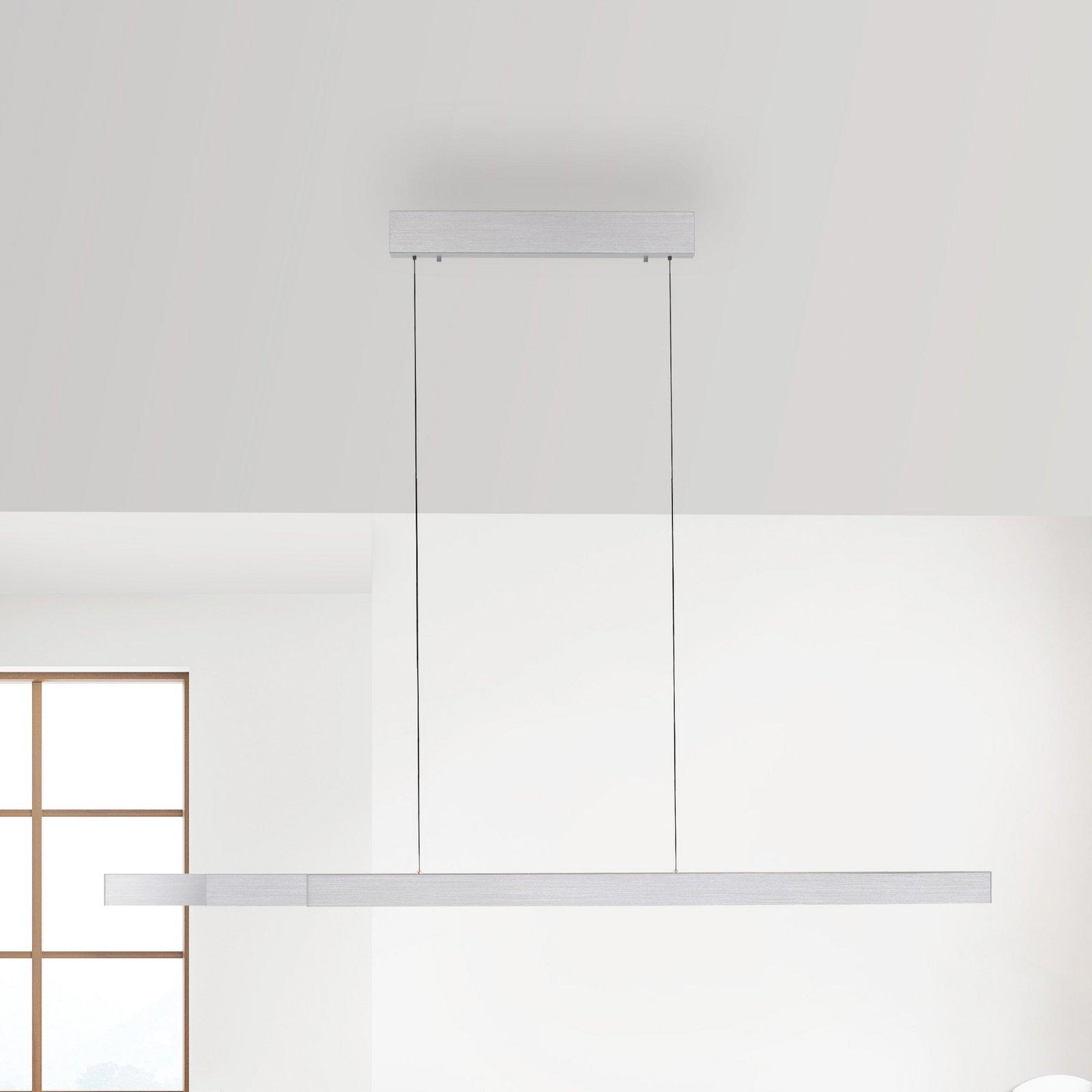 Paul Neuhaus LED závěsné světlo Adriana Square, hliník, nahoru/dolů