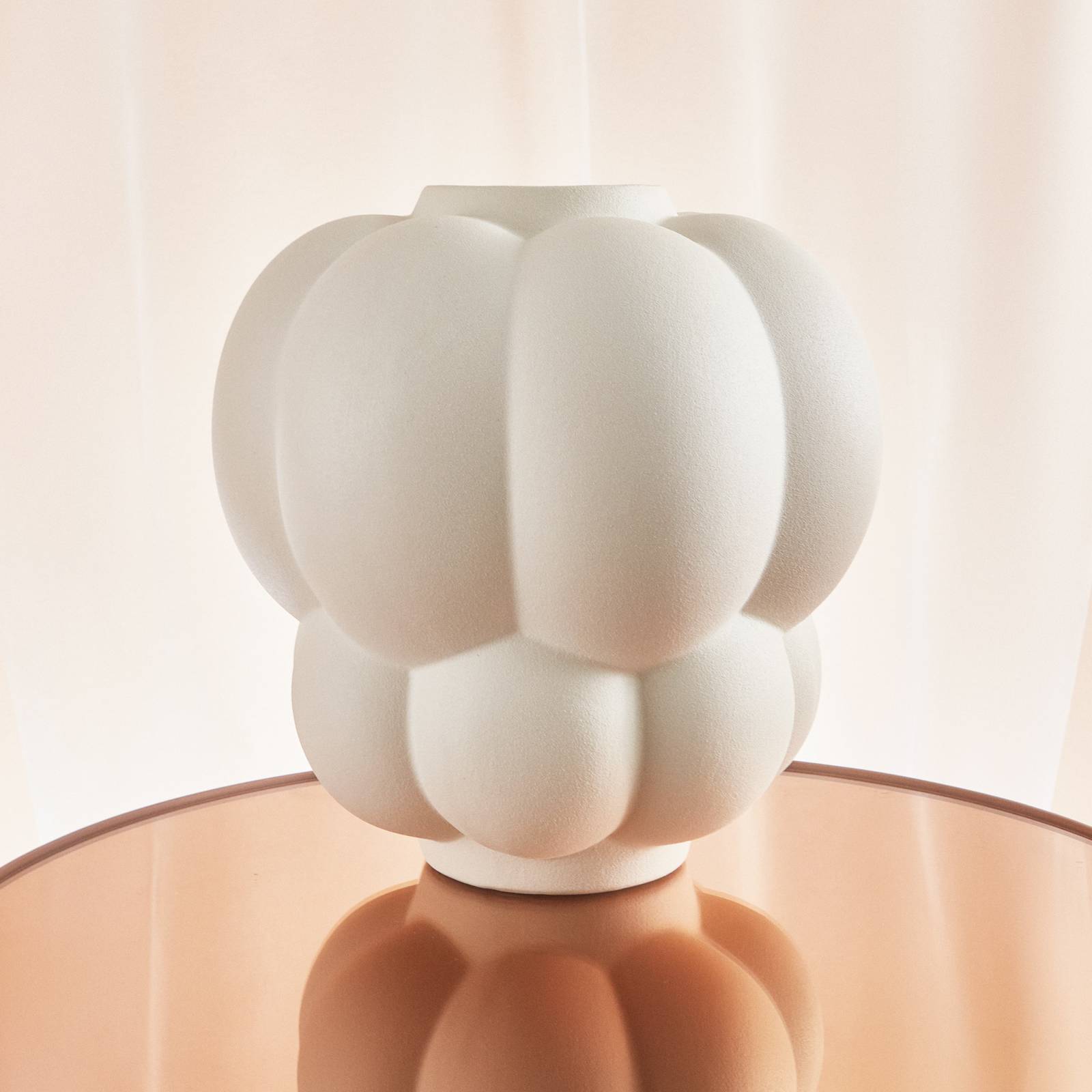  Aytm Aytm Uva Vase, Ceramic, White, ø 26 Cm, Grape Shape 