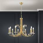 Lustre Ariane, doré, Ø 92 cm, cristal, 10 lampes