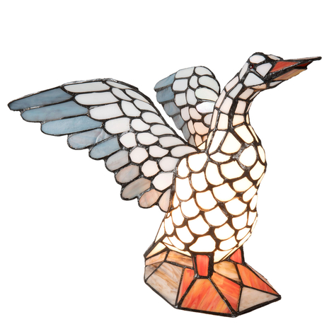 5928 table lamp, goose shape, Tiffany style