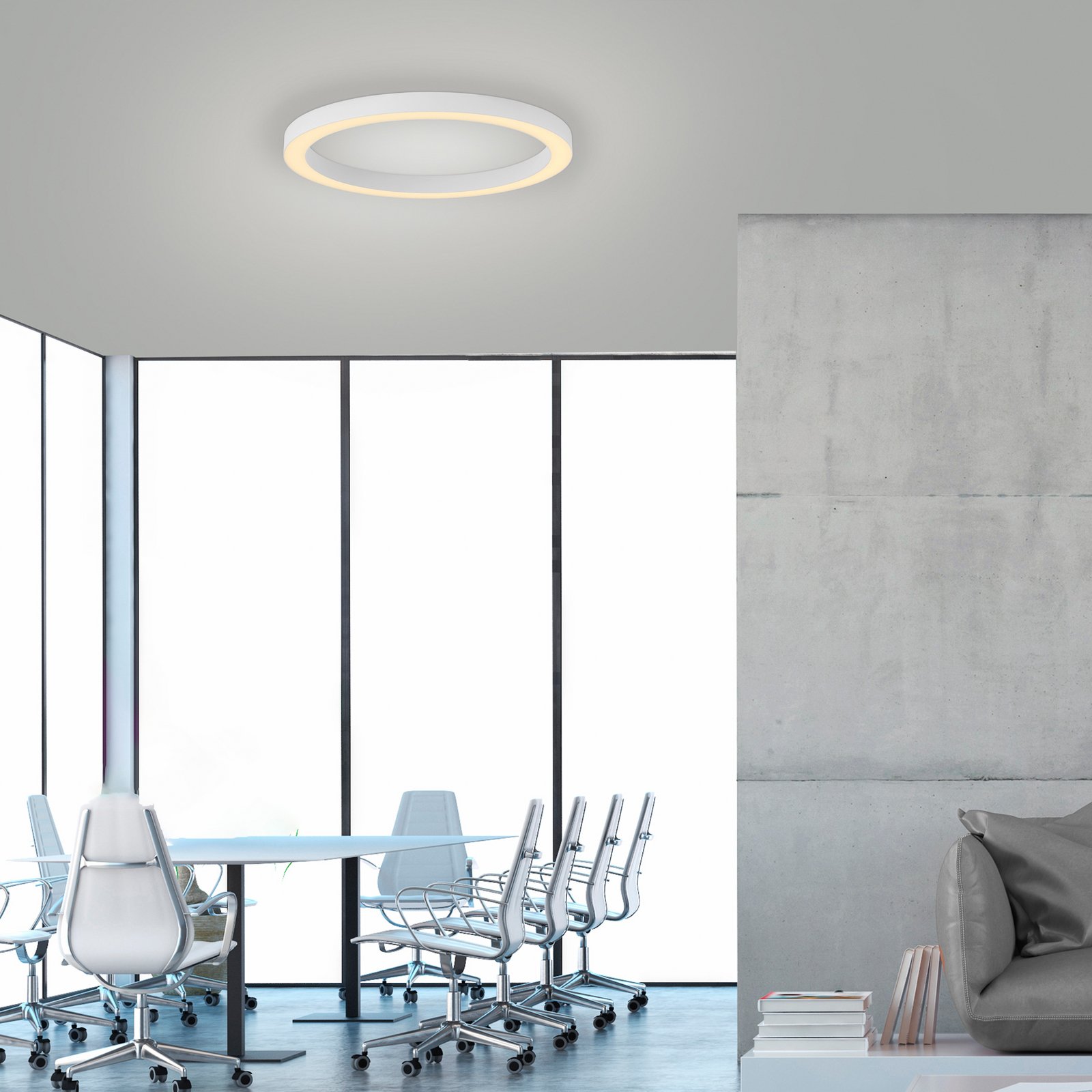 Lampa sufitowa LED PURE LED Lines, Ø 50 cm, biała CCT, pilot