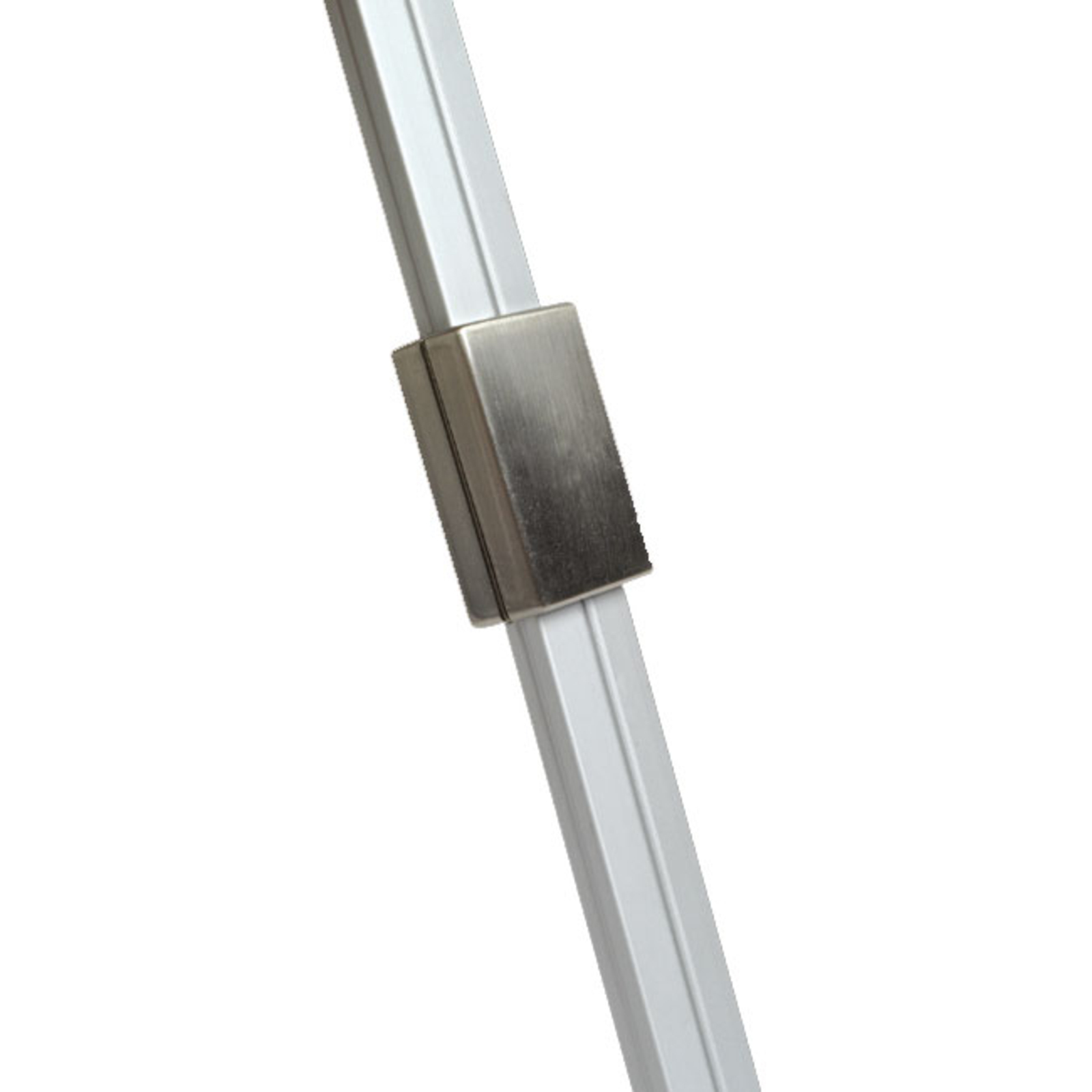 Pamalux Spino track connector, satin nickel, for Hallway, metal