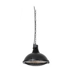 Ormio-terassilämmitin, musta, Ø 43 cm, IP44 – Lucande
