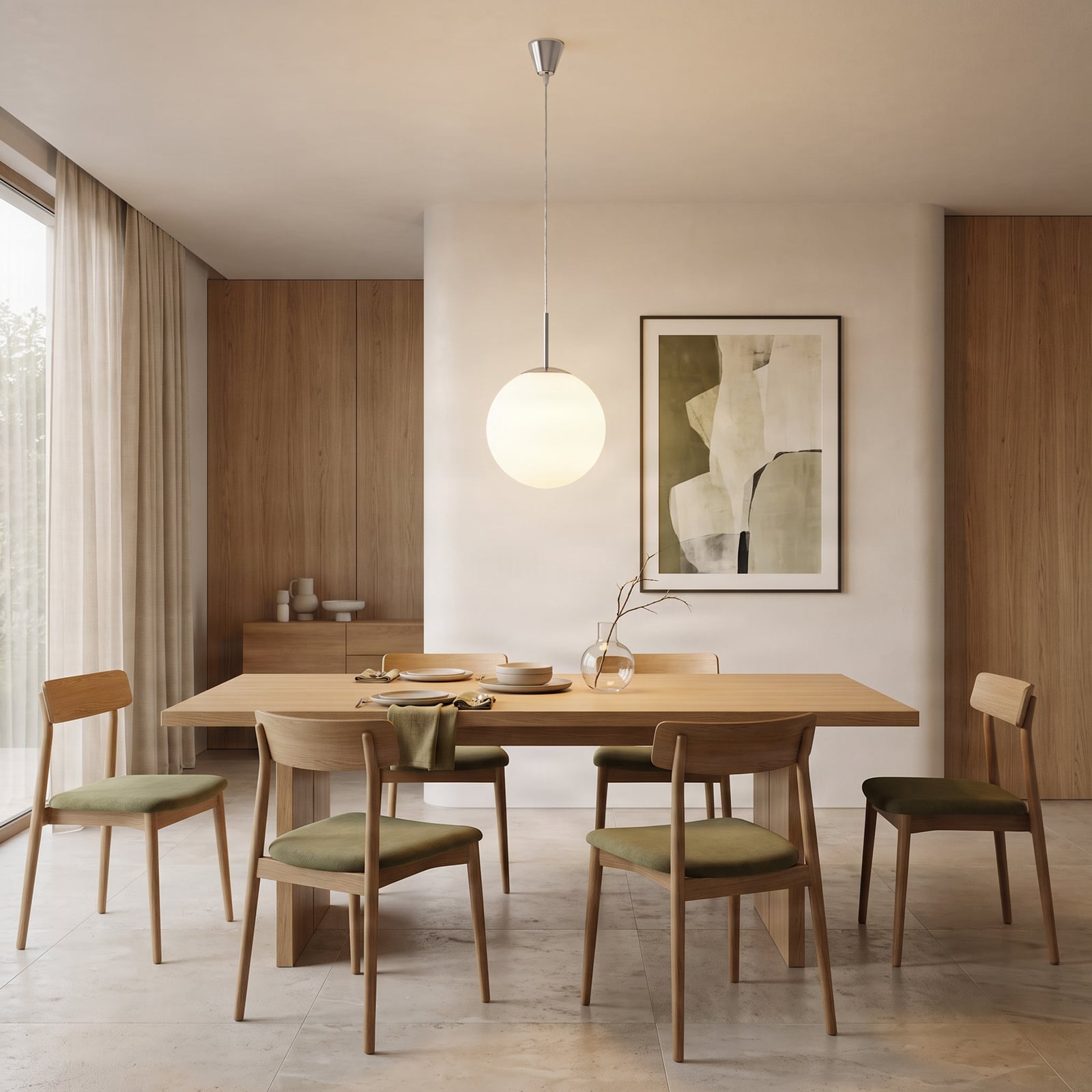 Lindby Hängeleuchte Marike, Ø 30 cm, weiß, Glas, Kugel, E27