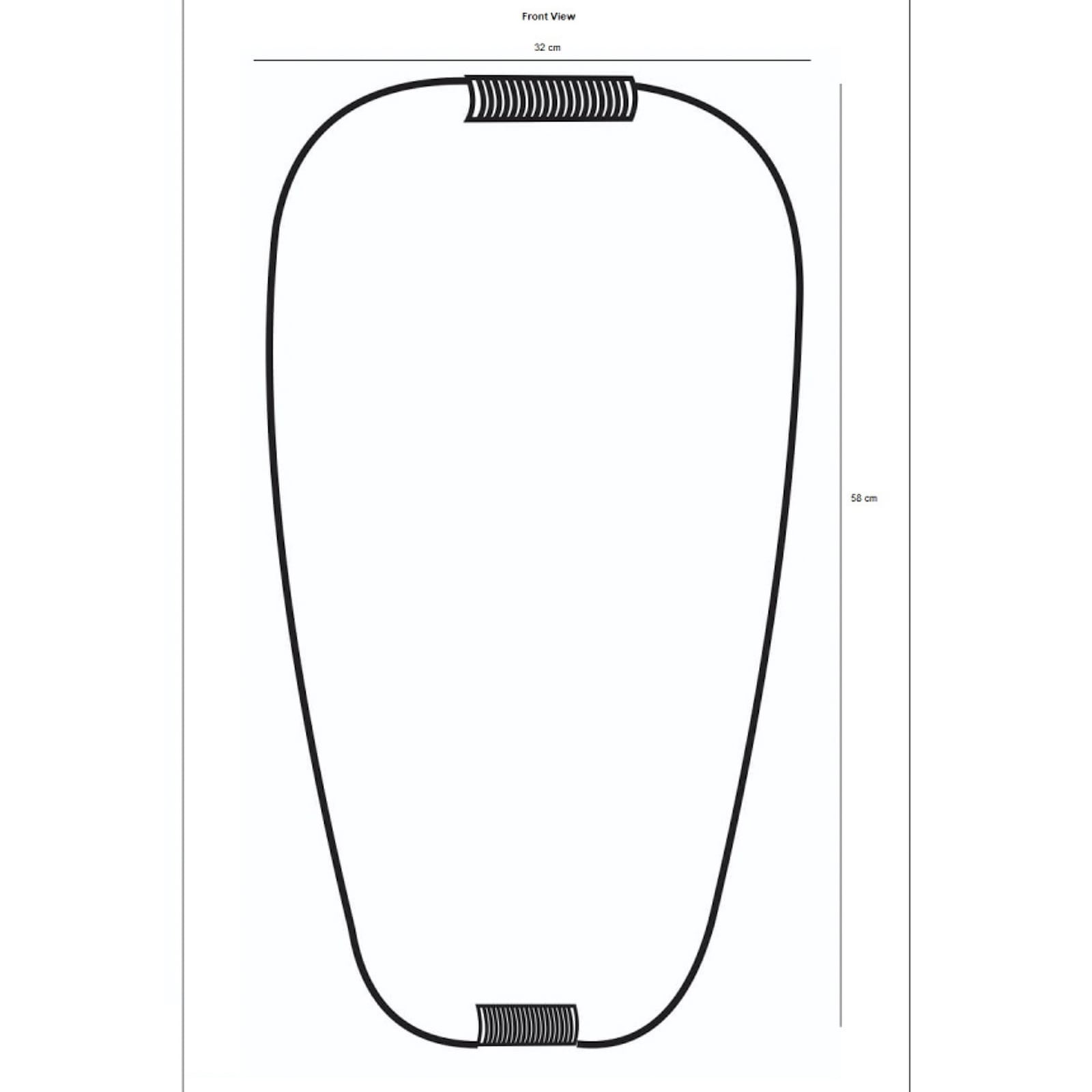 Specchio da parete HDClips, 58 x 32 cm, dettagli dorati - House Doctor