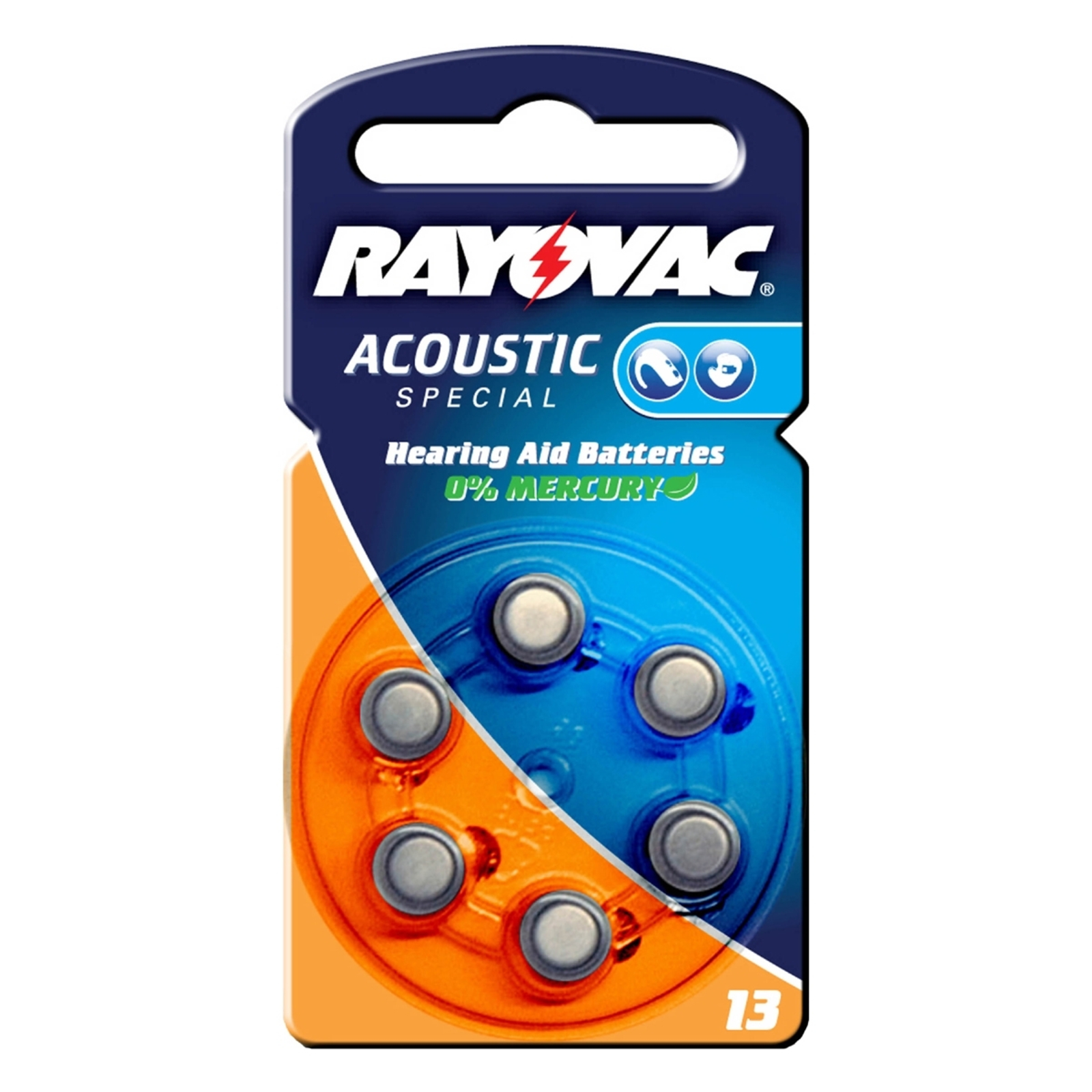 Acoustic 1,4V, 310 mAh knoopcel Rayovac 13