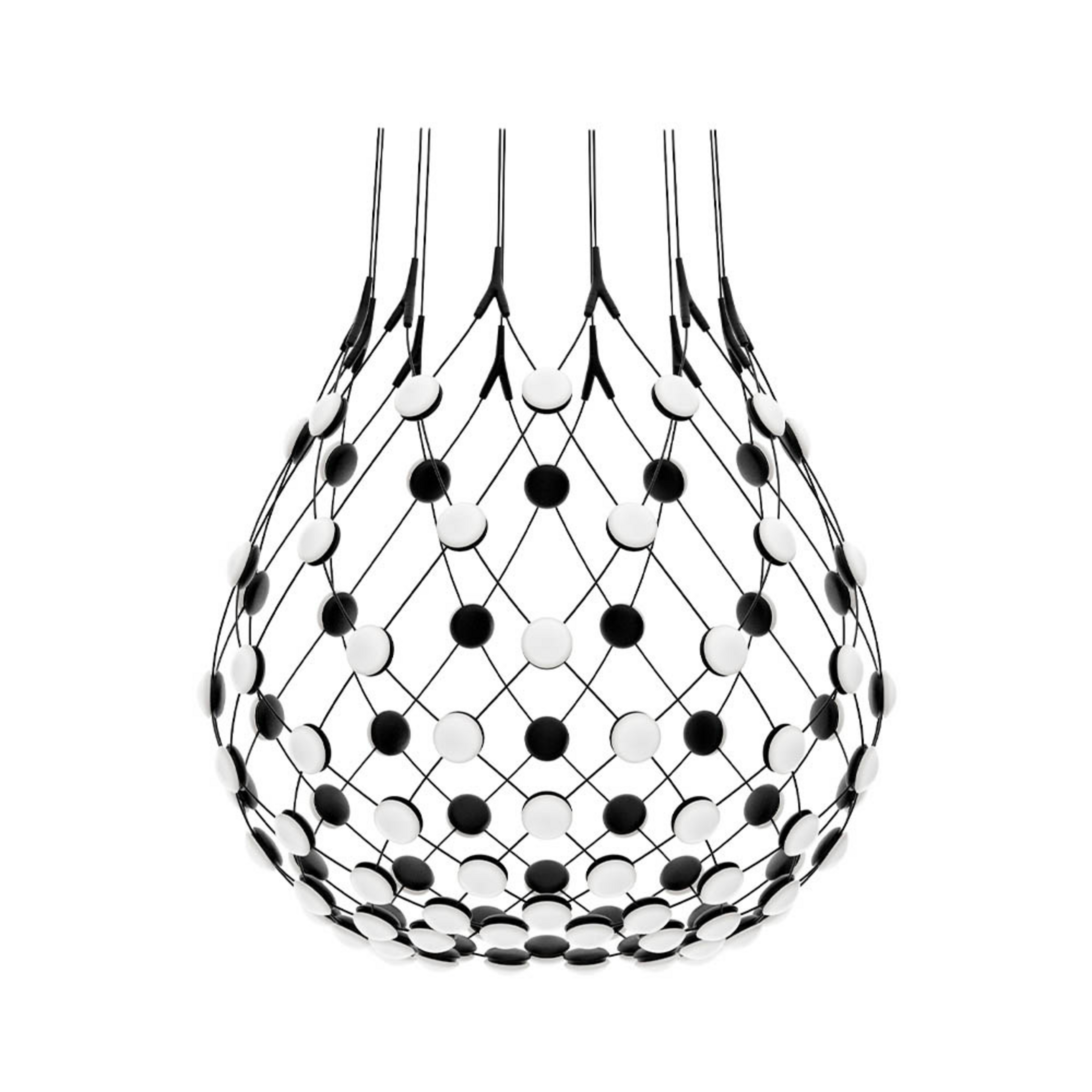 Mesh hanging light, Ø 80 cm, Wireless Kit Black - Luceplan