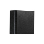 LED zunanja stenska svetilka KLEIN, črna, širina 11 cm, plastika