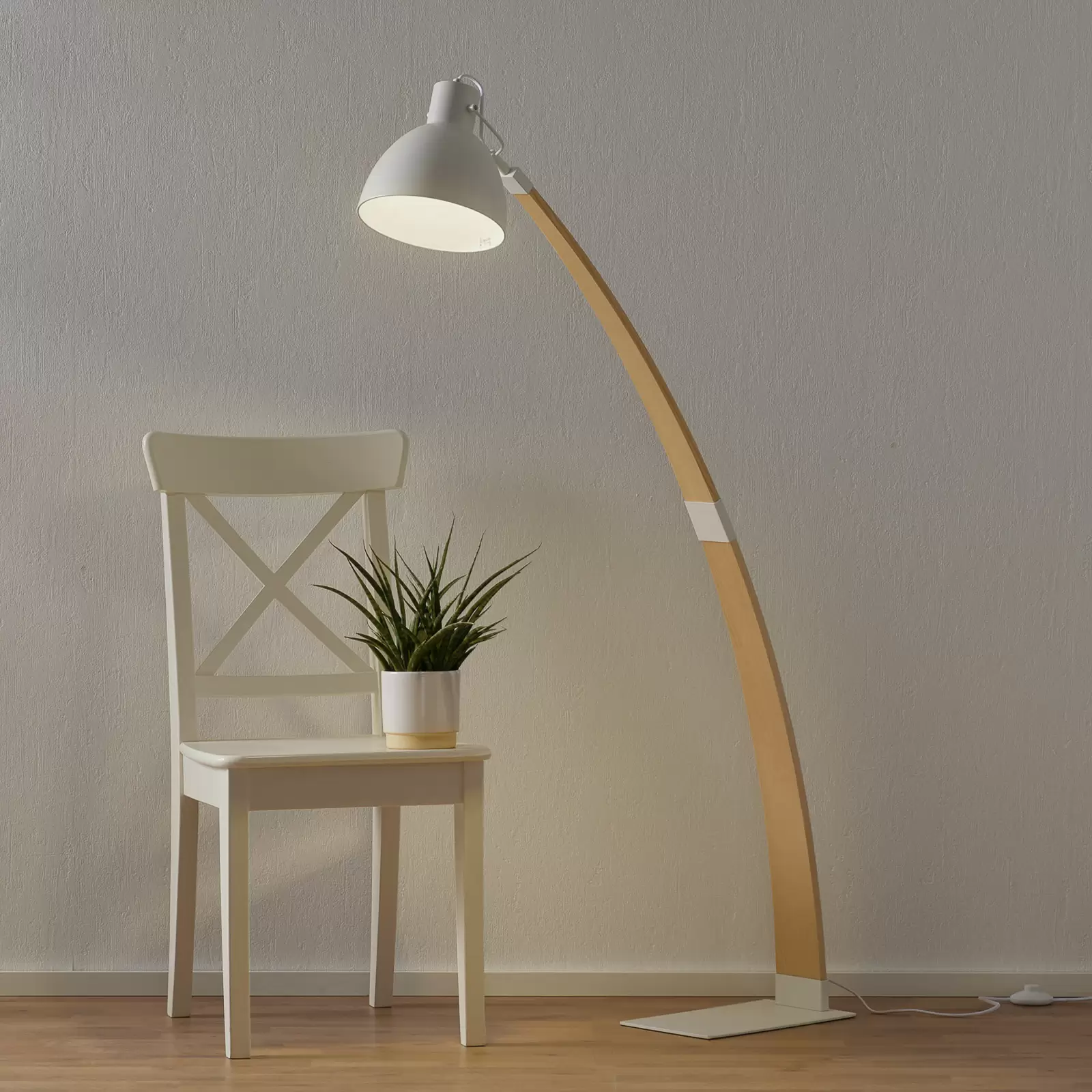 Lampada da terra Piantana Legno elegante 60 watt E27